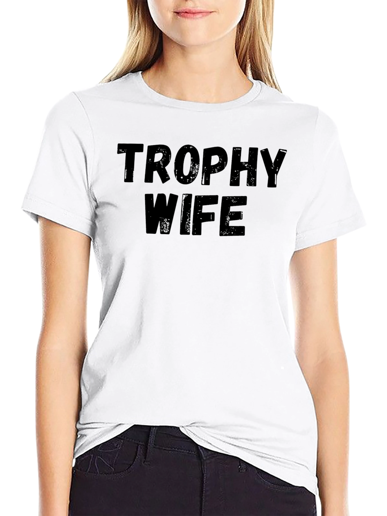 Trophy Wife Graphic Tee - Black Novelty T-Shirt