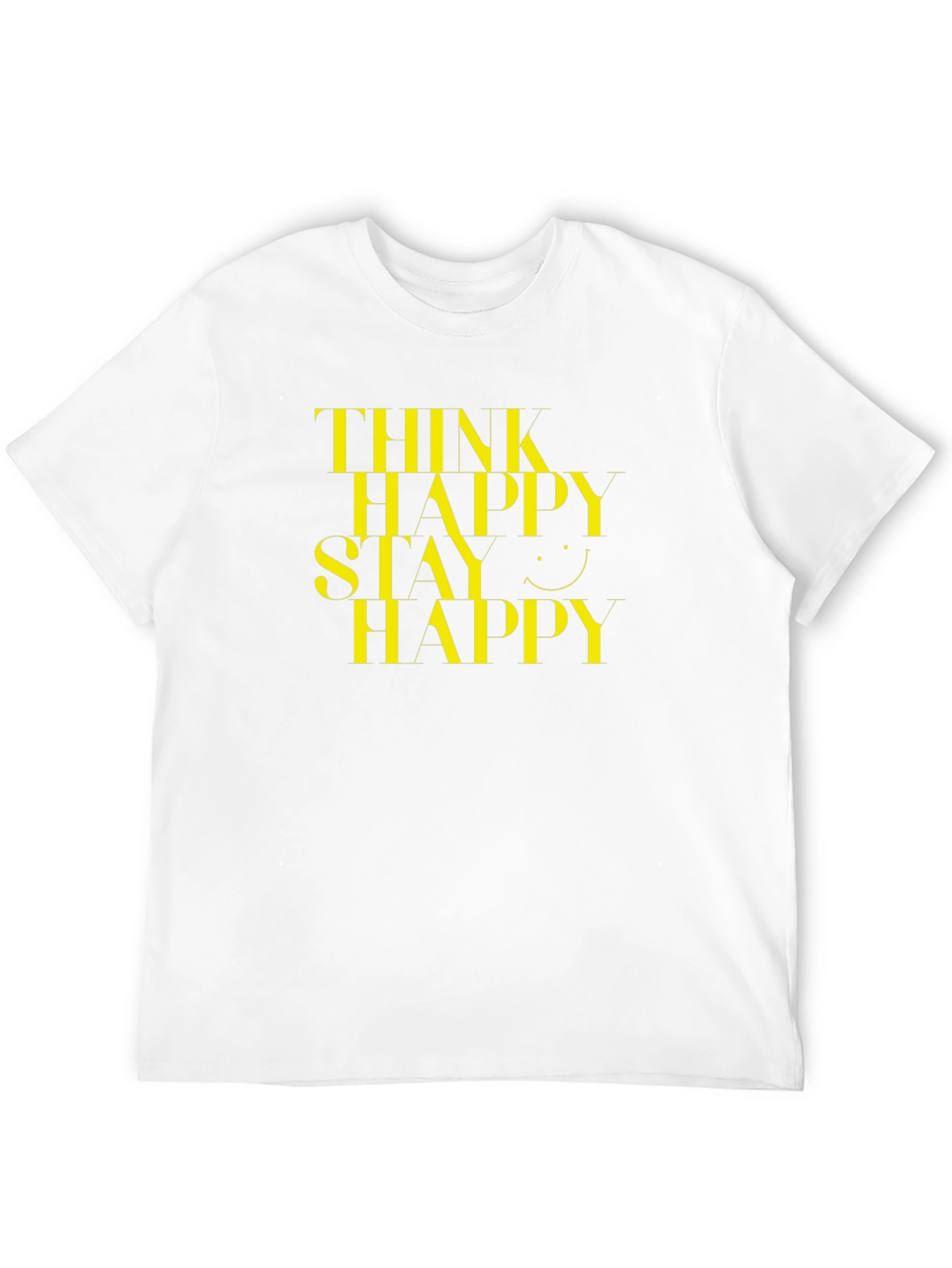 Think Happy Stay Happy Black Graphic Tee