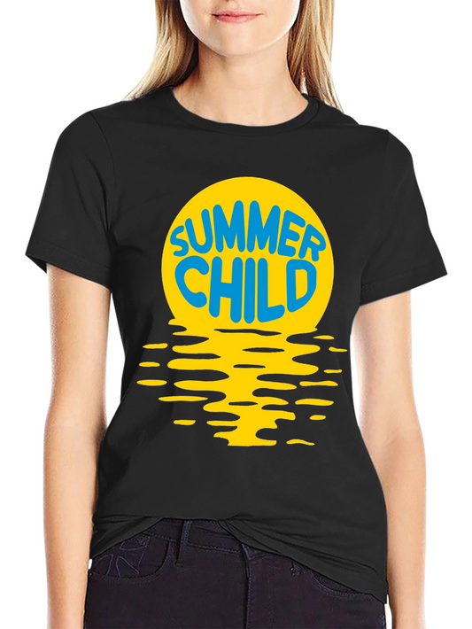 Summer Child T-Shirt - Black Cotton Tee