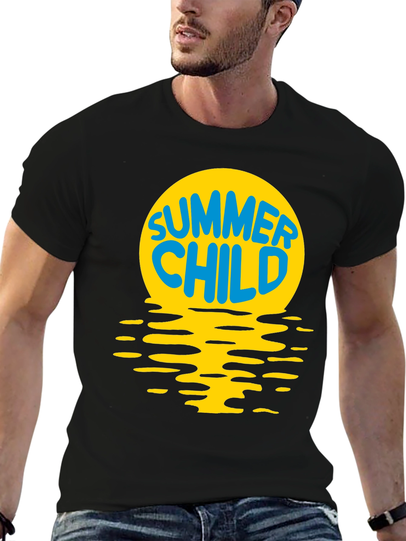 Summer Child T-Shirt - Black Cotton Tee