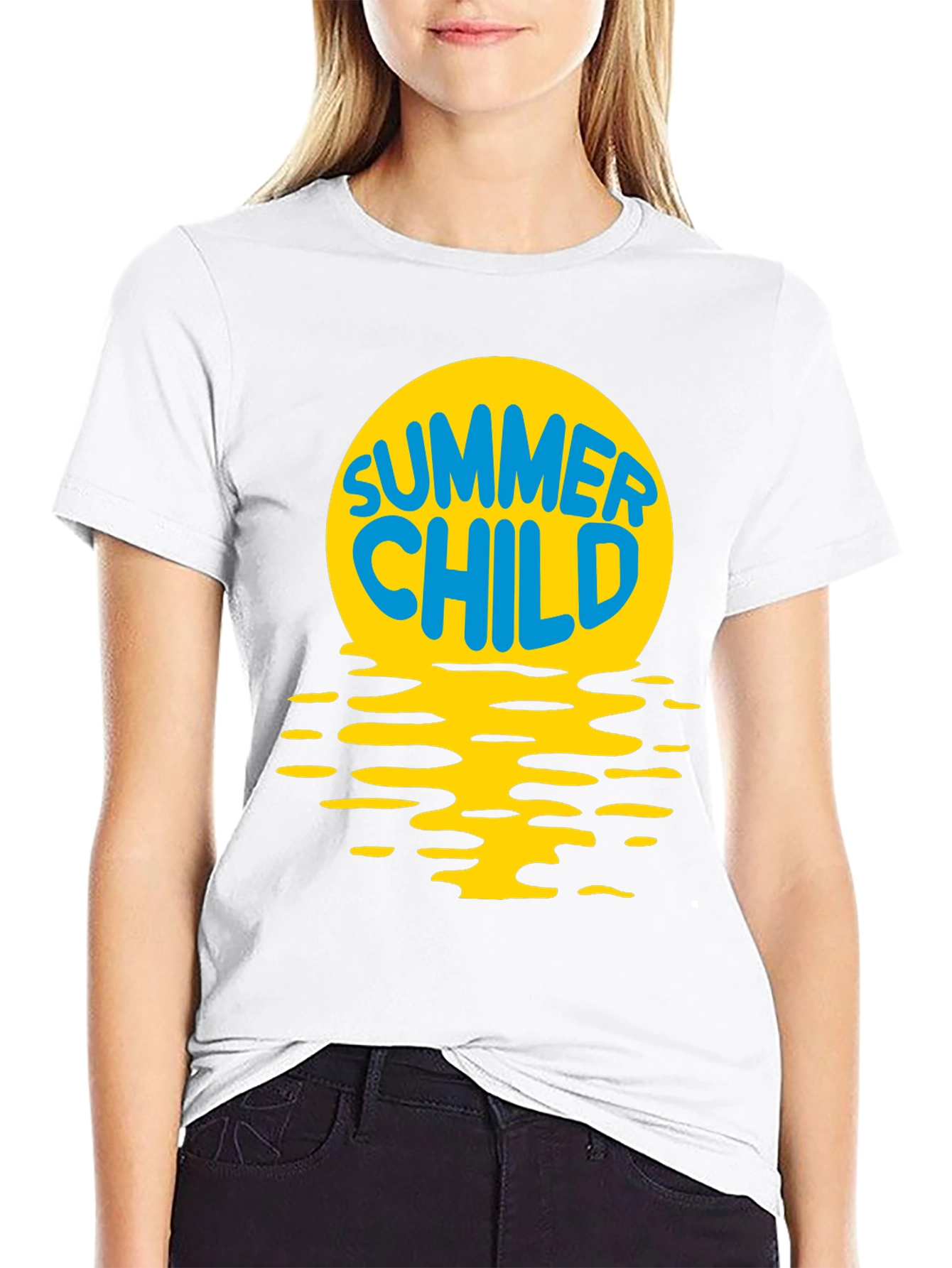 Summer Child T-Shirt - Black Cotton Tee