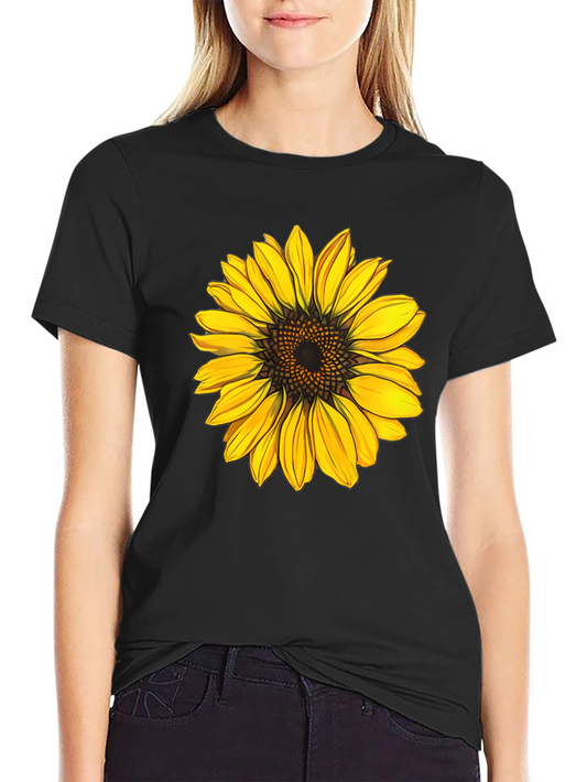 Sunflower Graphic Black Tee