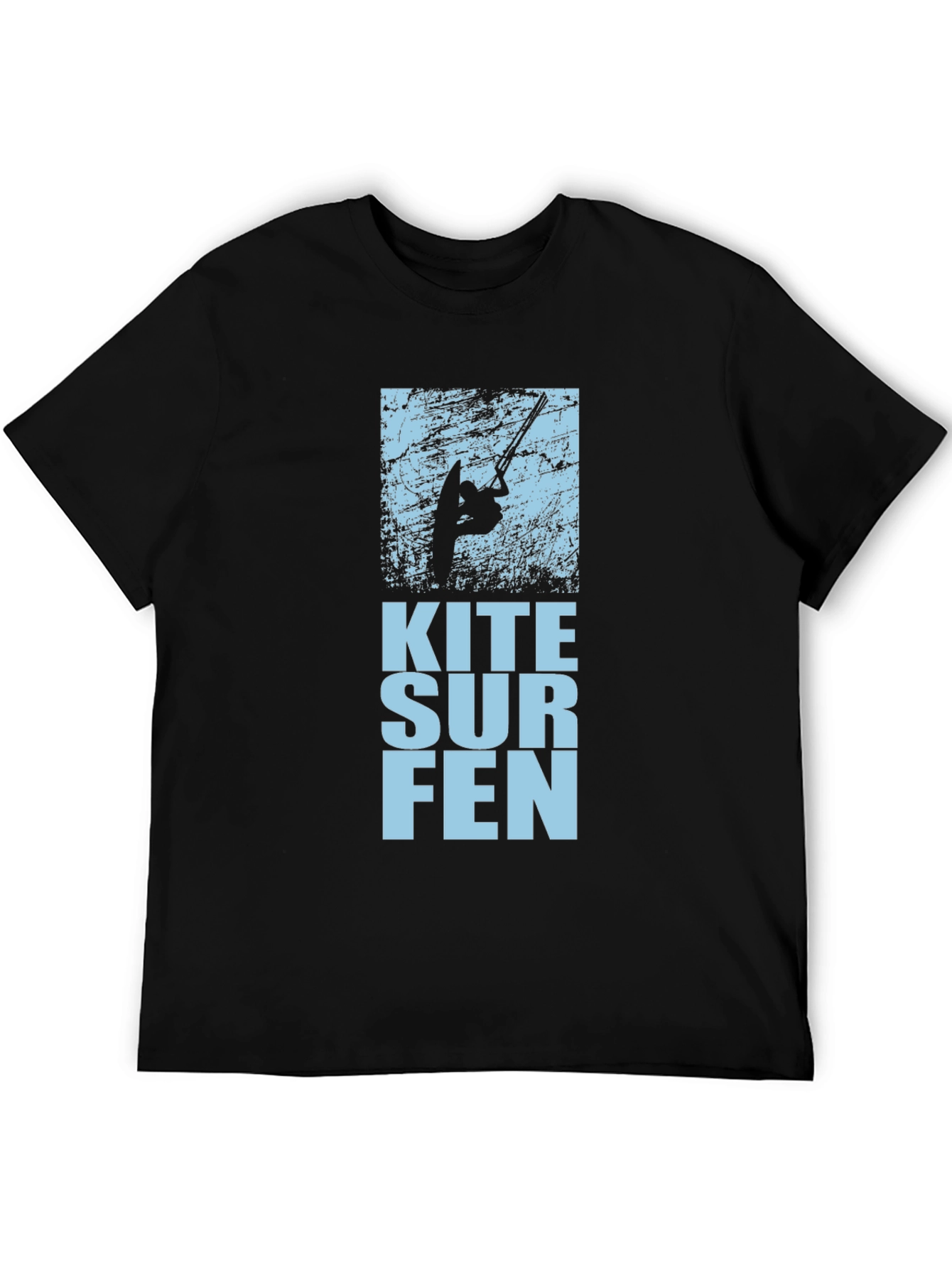 Kitesurfing Graphic T-Shirt - Stylish Black Tee