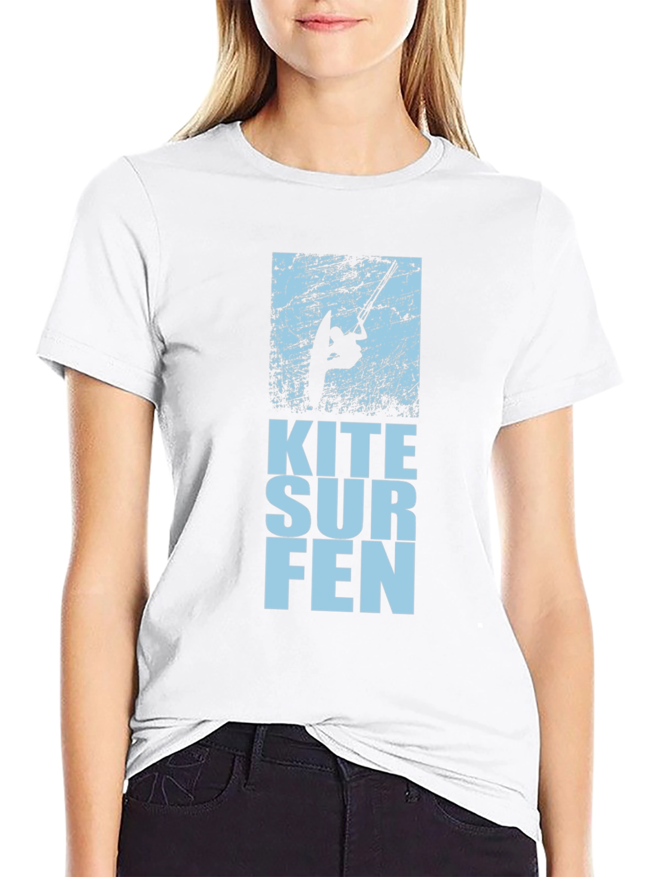 Kitesurfing Graphic T-Shirt - Stylish Black Tee