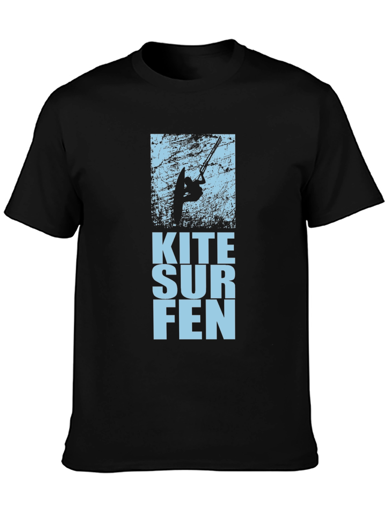Kitesurfing Graphic T-Shirt - Stylish Black Tee