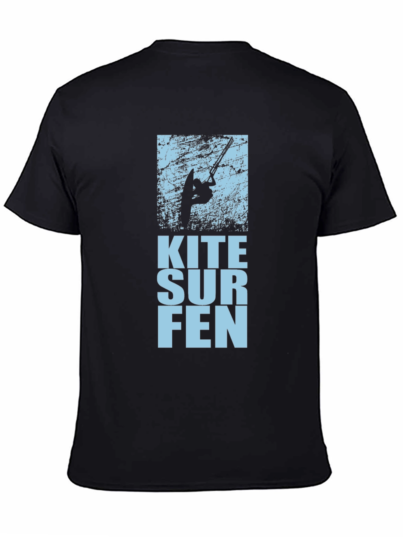 Kitesurfing Graphic T-Shirt - Stylish Black Tee