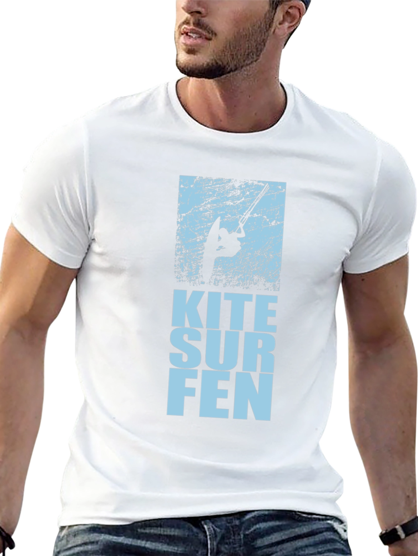 Kitesurfing Graphic T-Shirt - Stylish Black Tee