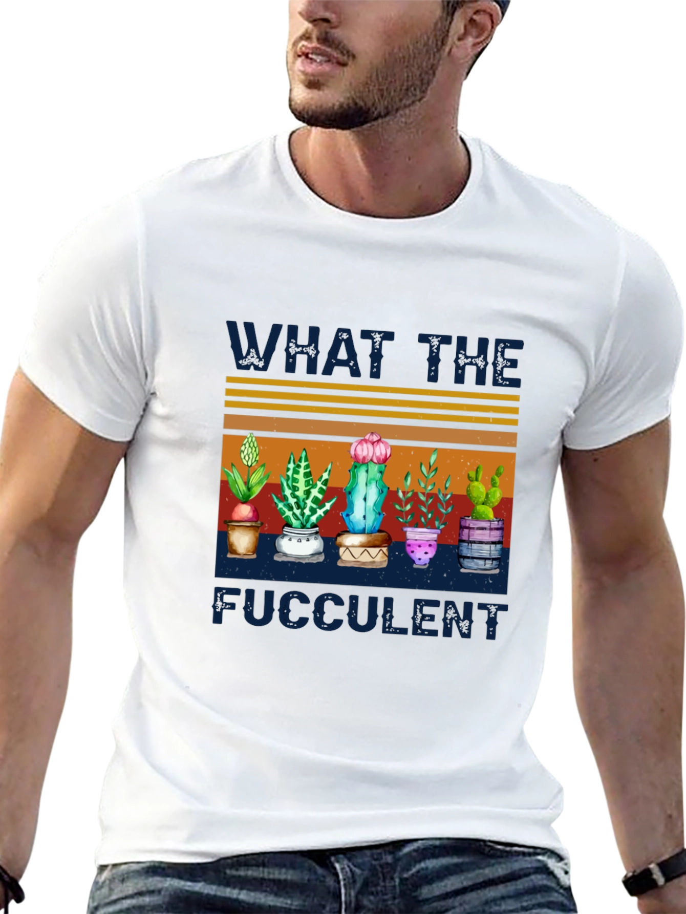 Funny Succulent Plant T-Shirt - What The Fucculent