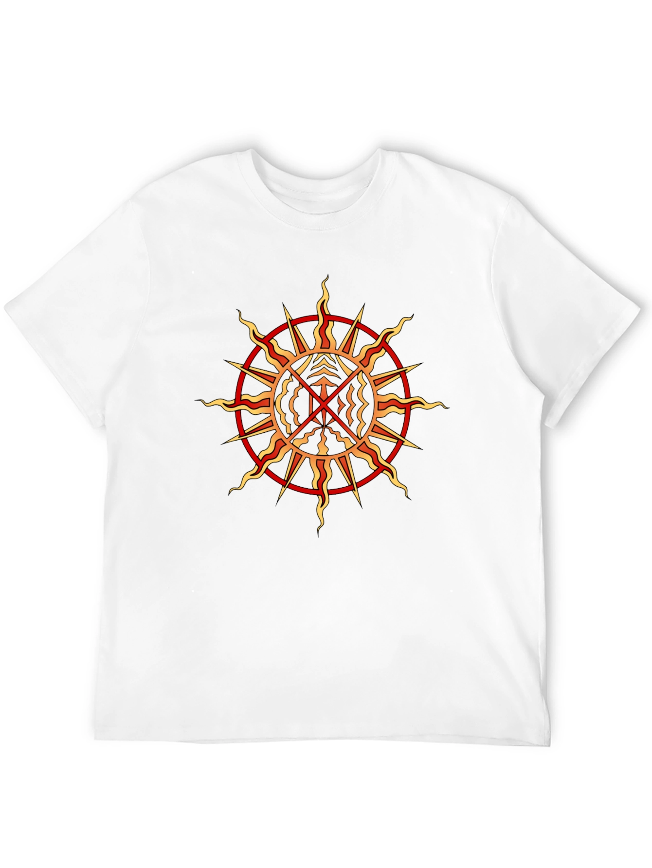 Mystic Sun Graphic Tee - Black Crew Neck T-Shirt