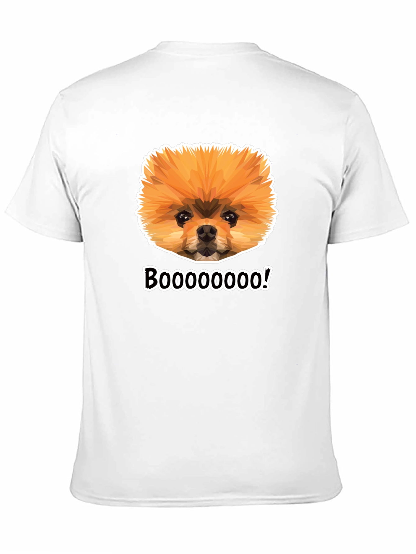 Boo Pomeranian Graphic Tee - Black Cotton Shirt