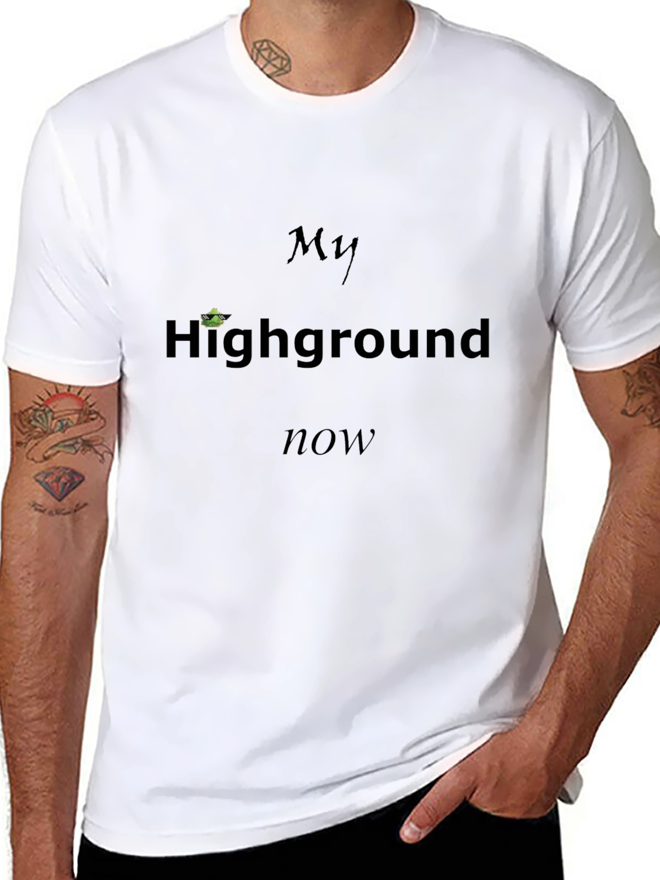 My Highground Now Mens Black T-Shirt