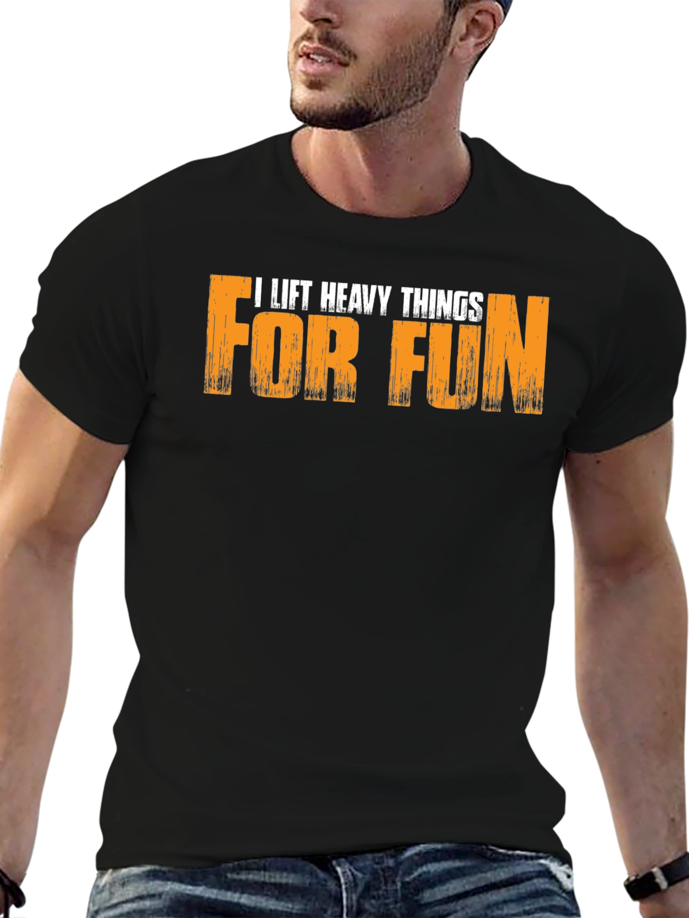 I Lift Heavy Things For Fun Black T-Shirt
