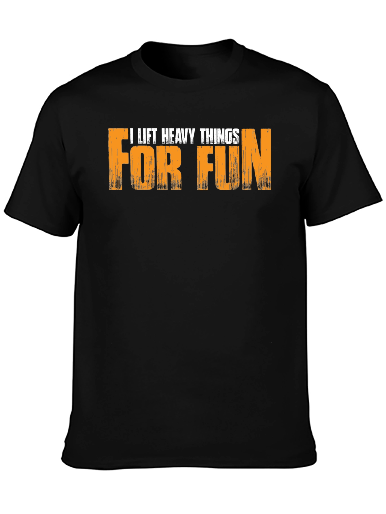 I Lift Heavy Things For Fun Black T-Shirt