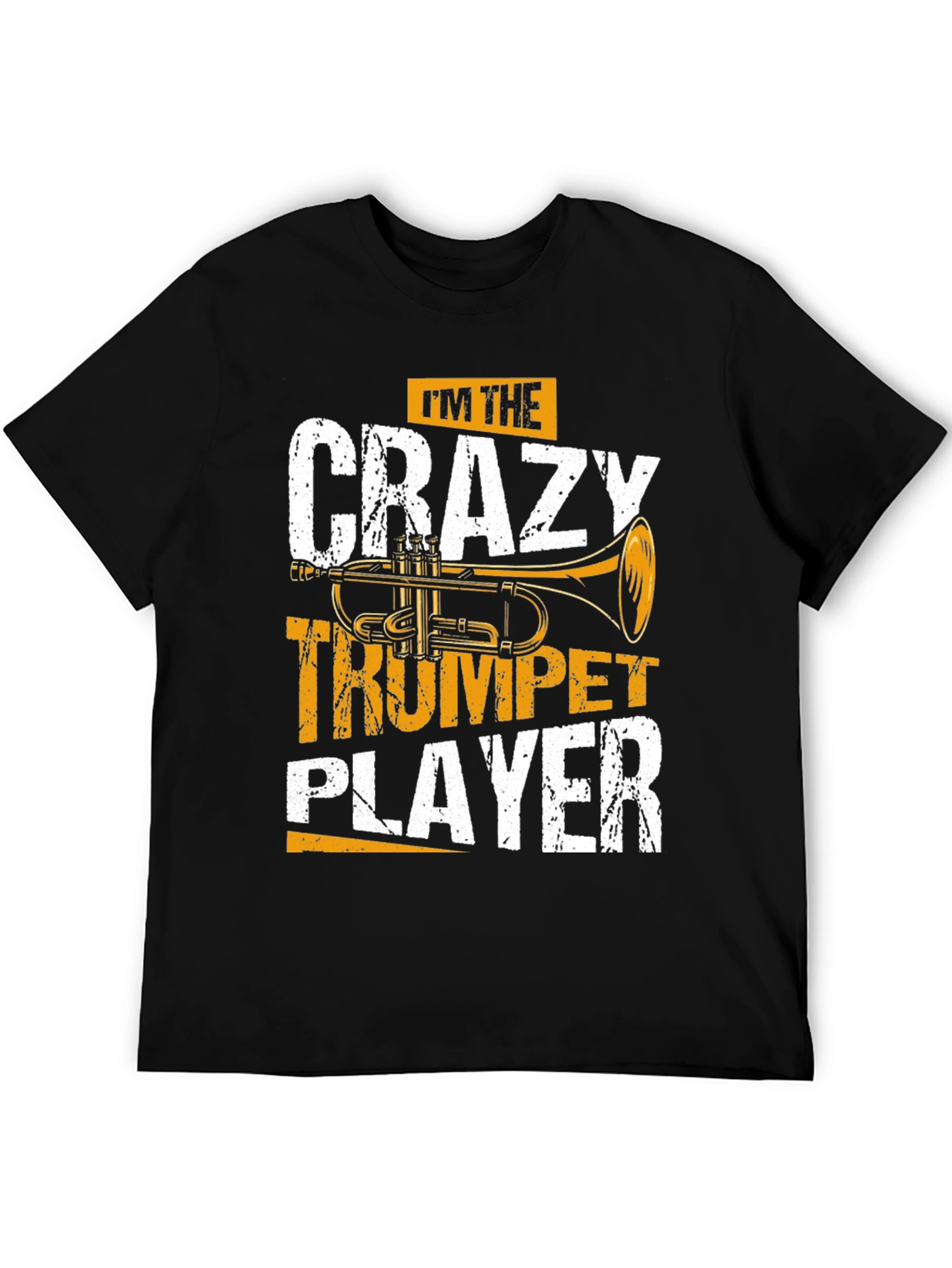 Crazy Trumpet Player Graphic Tee - Music Lover T-Shirt