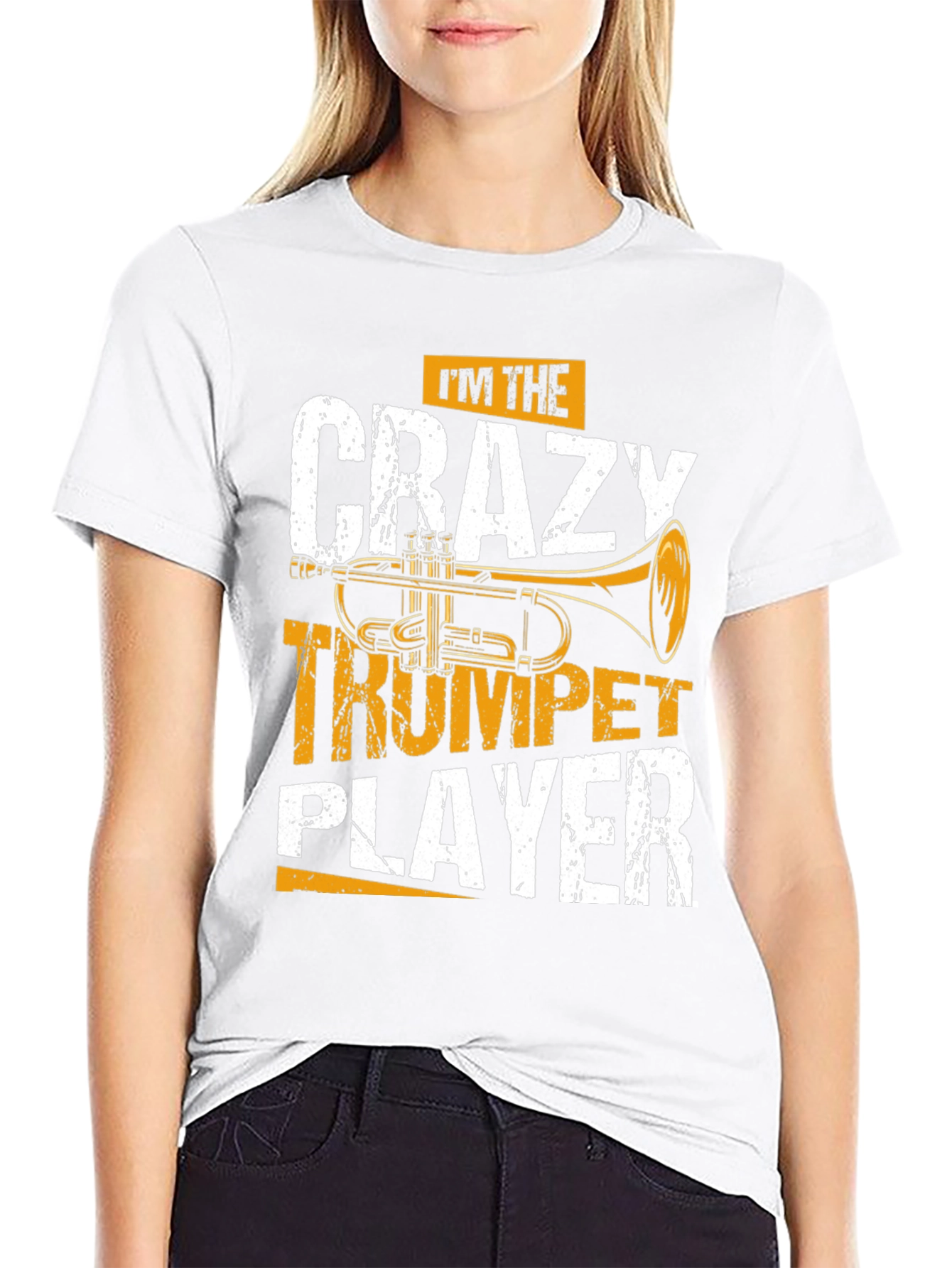 Crazy Trumpet Player Graphic Tee - Music Lover T-Shirt
