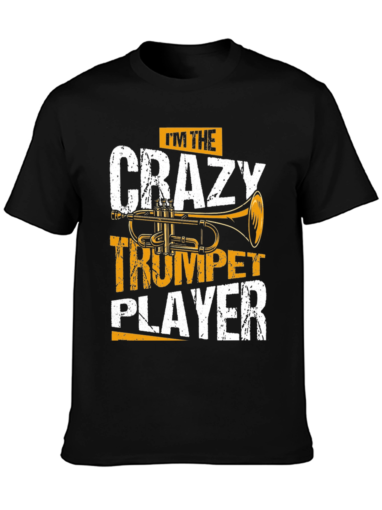 Crazy Trumpet Player Graphic Tee - Music Lover T-Shirt