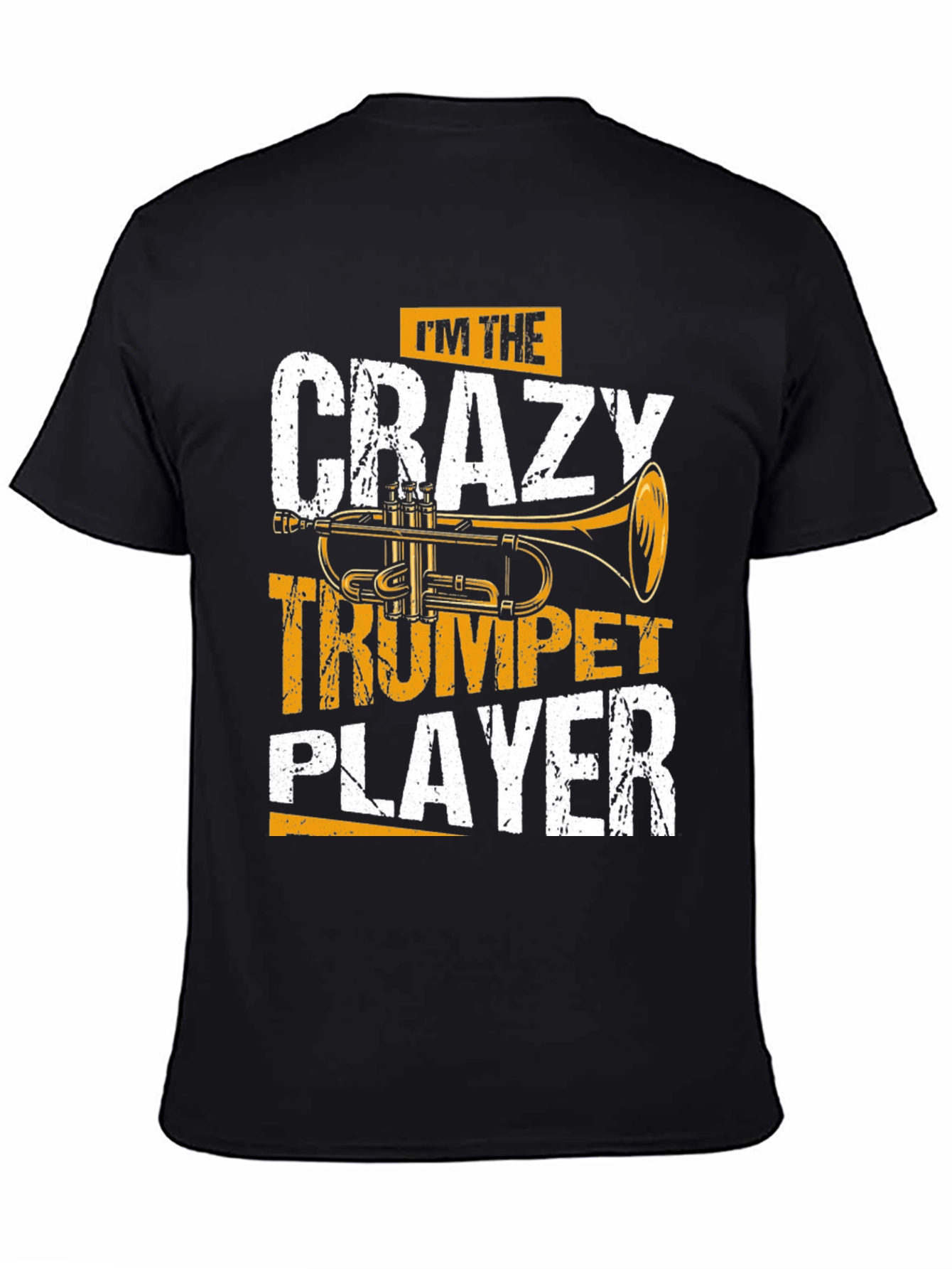 Crazy Trumpet Player Graphic Tee - Music Lover T-Shirt