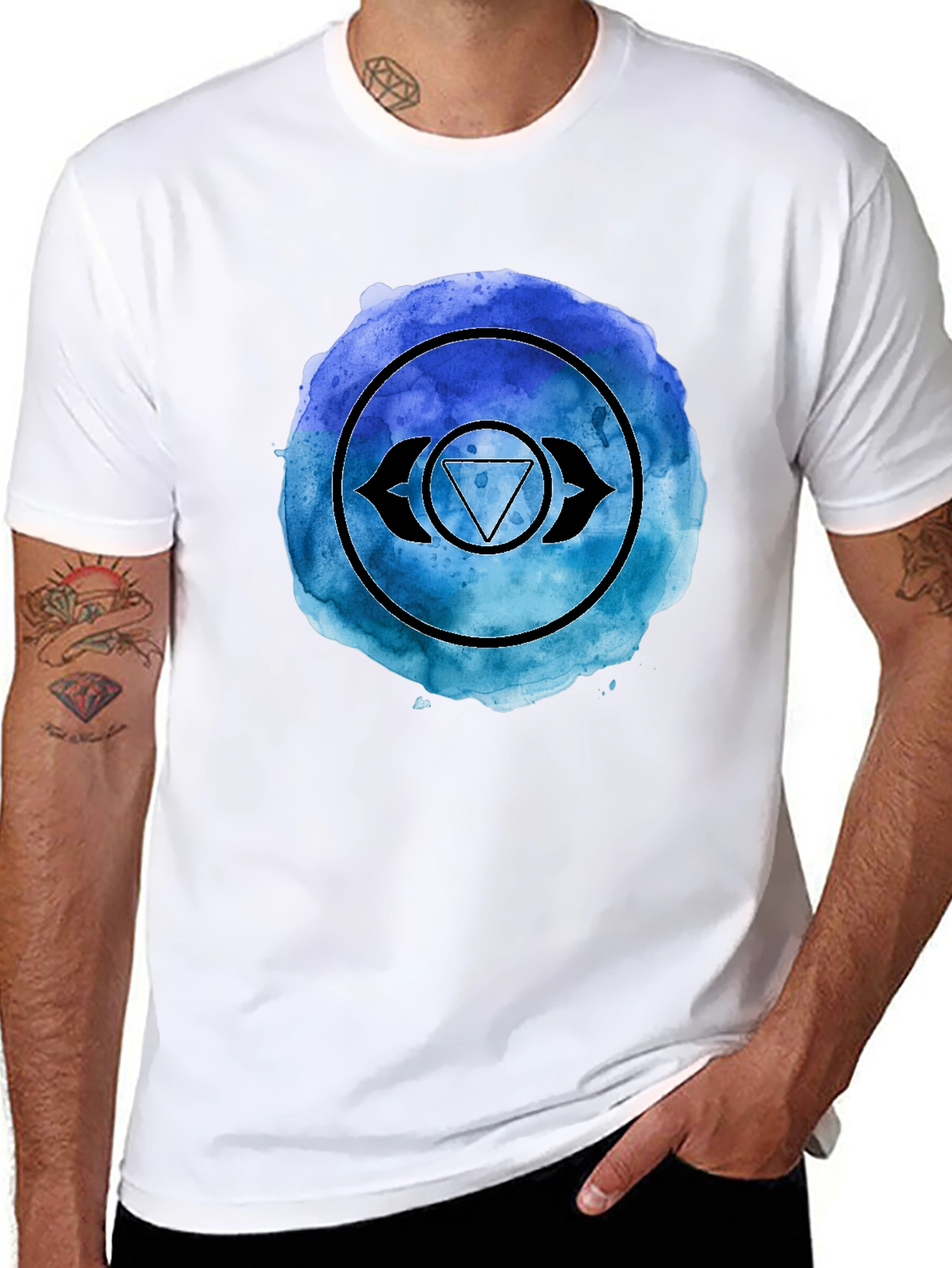 Third Eye Chakra Black T-Shirt Spiritual Design