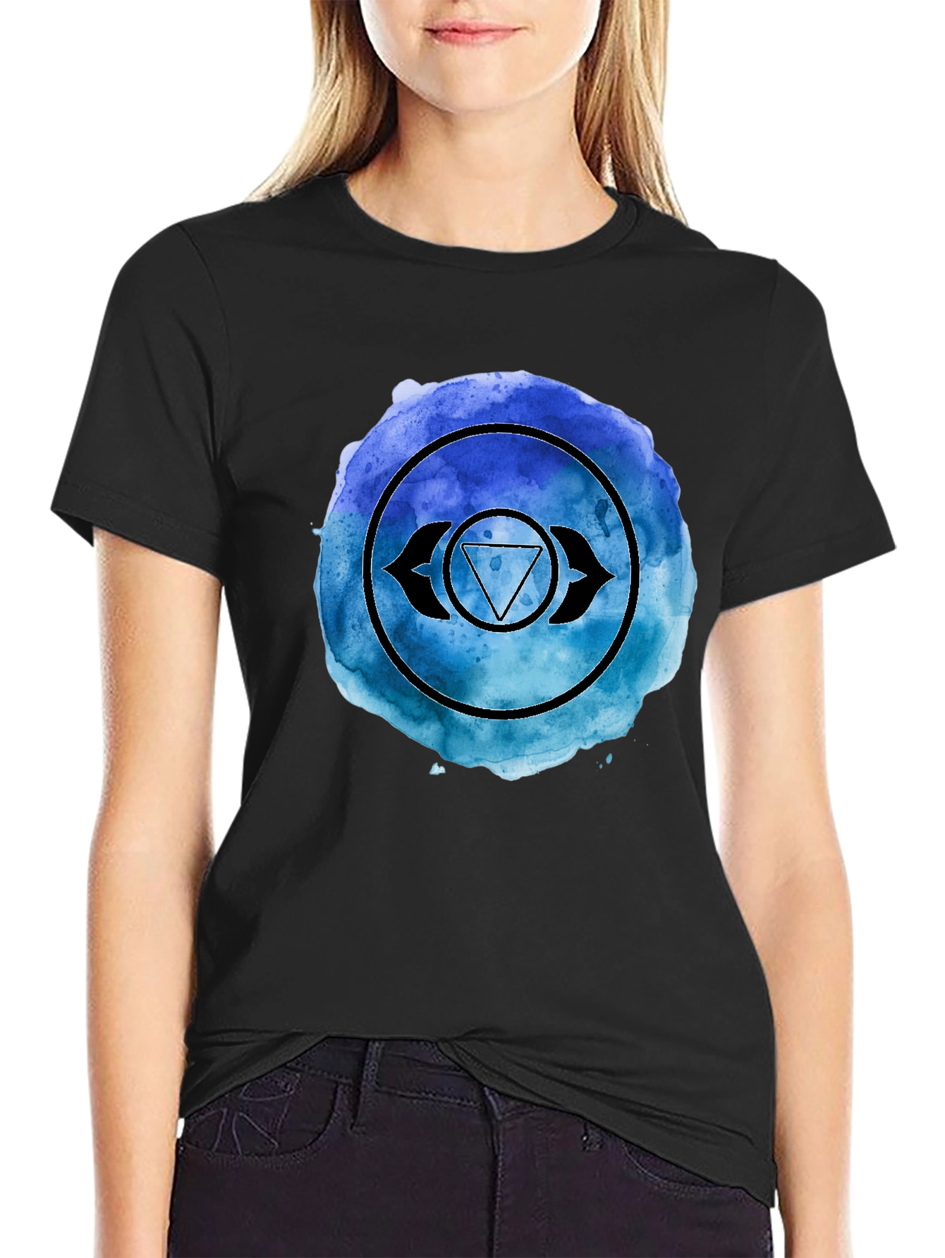 Third Eye Chakra Black T-Shirt Spiritual Design