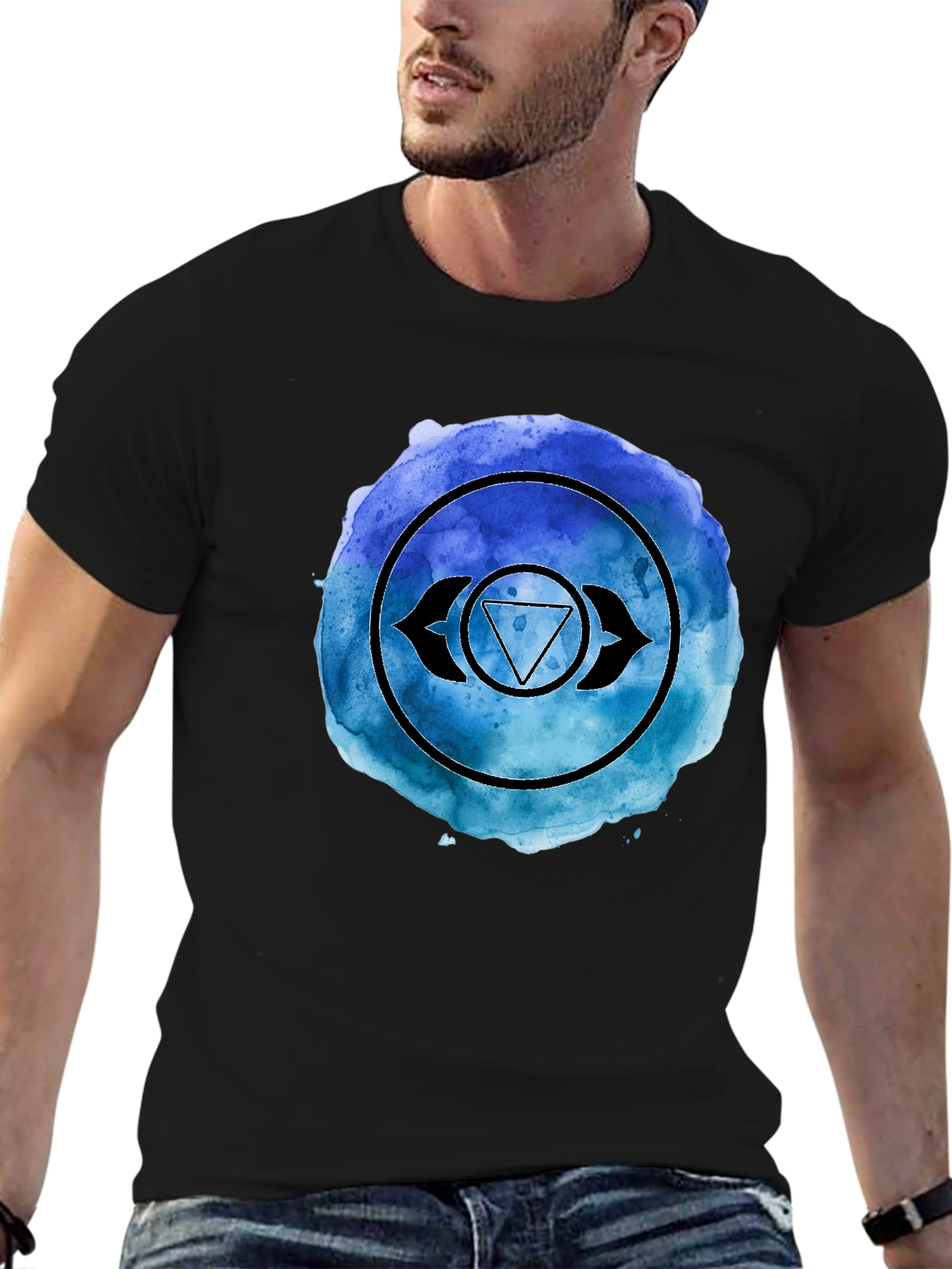 Third Eye Chakra Black T-Shirt Spiritual Design