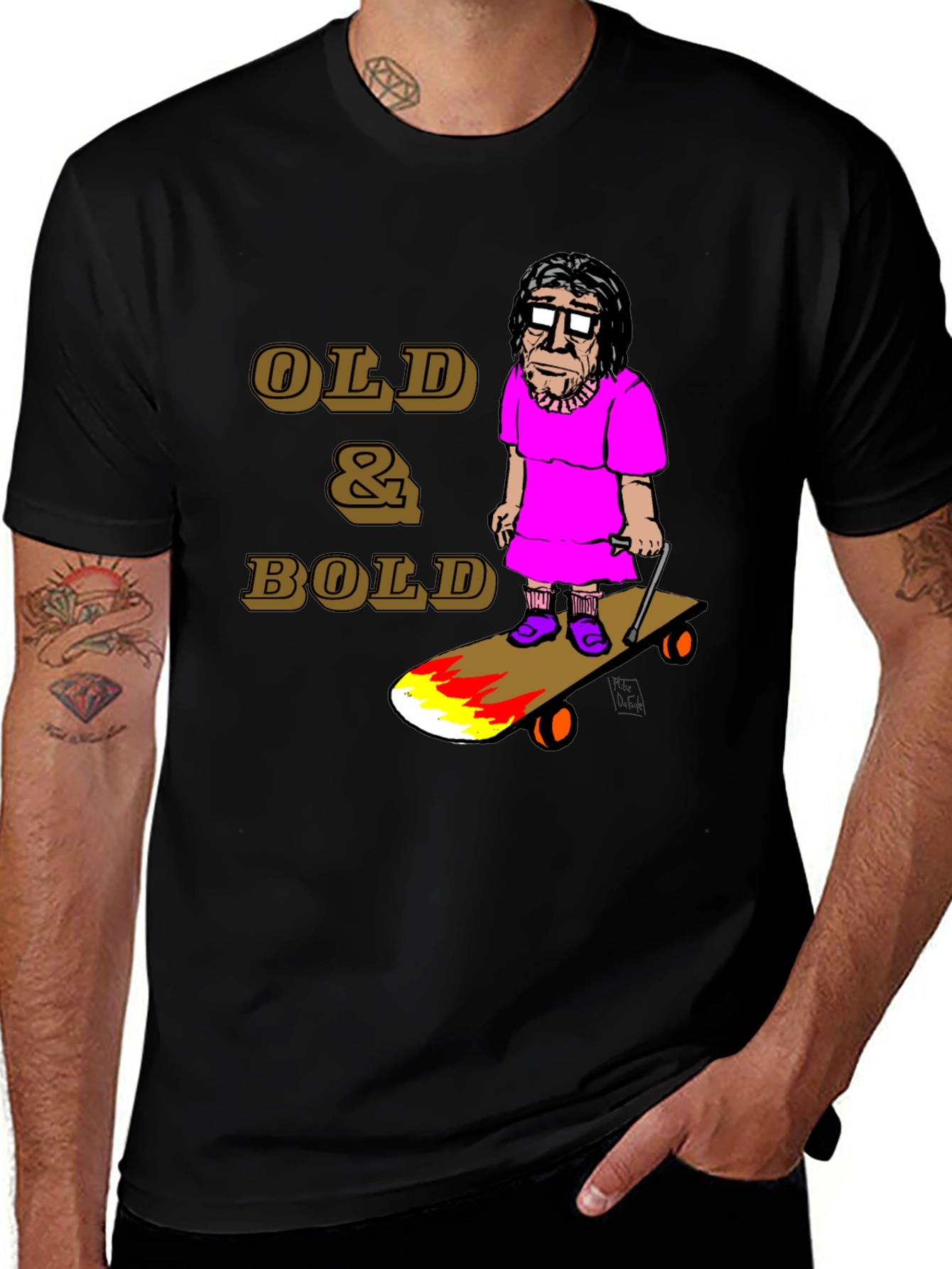 Old & Bold Skateboarder T-Shirt