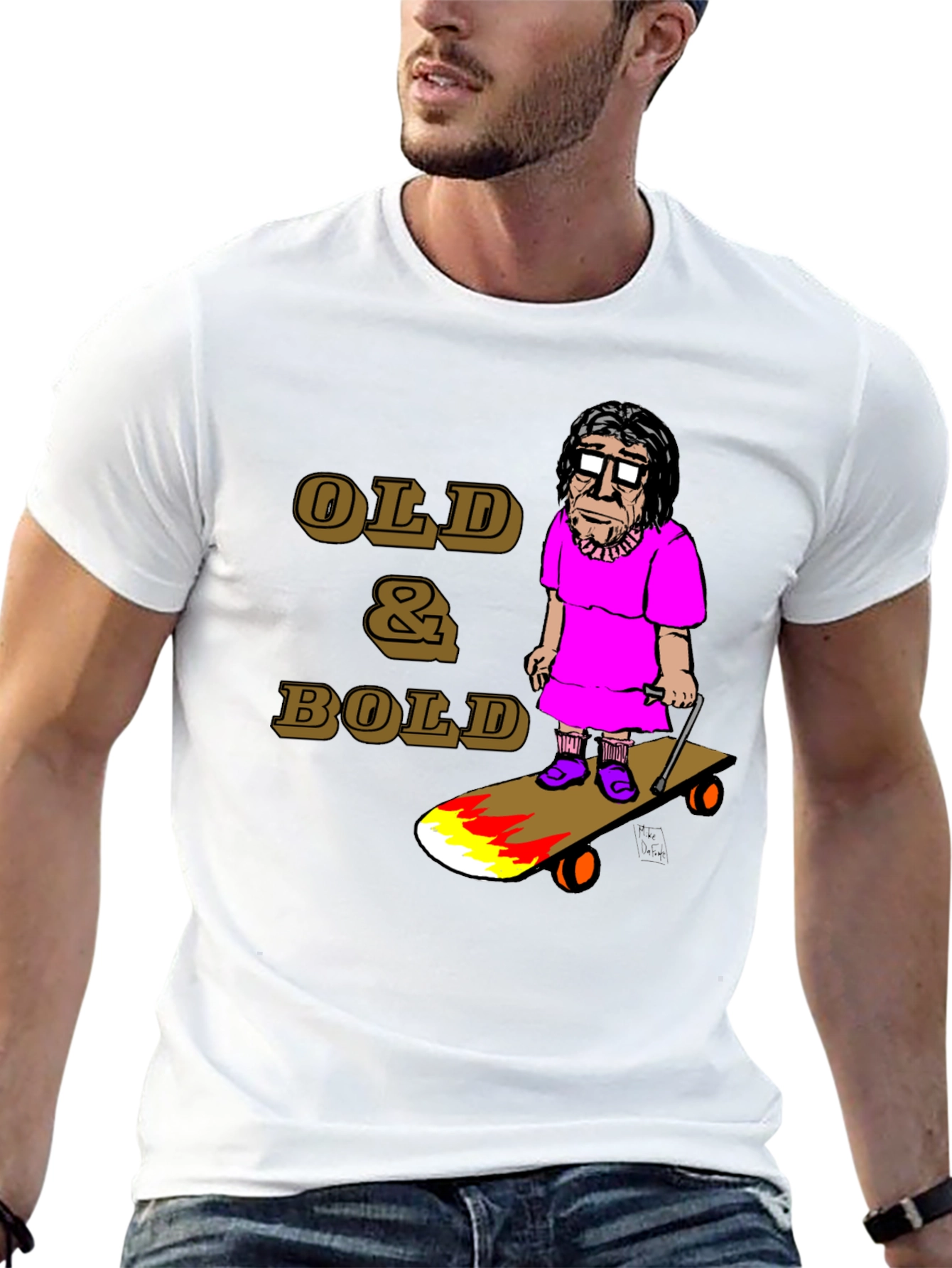 Old & Bold Skateboarder T-Shirt