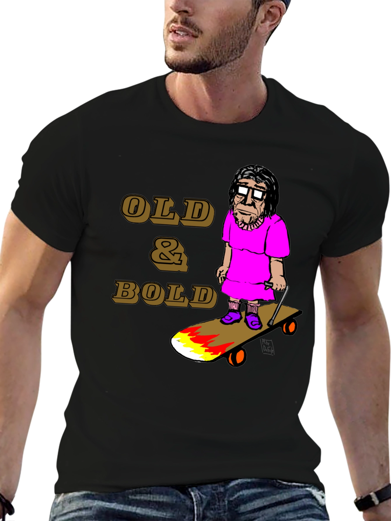 Old & Bold Skateboarder T-Shirt