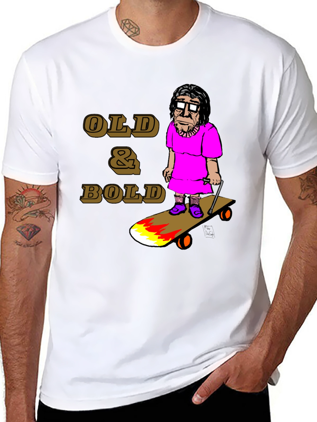 Old & Bold Skateboarder T-Shirt