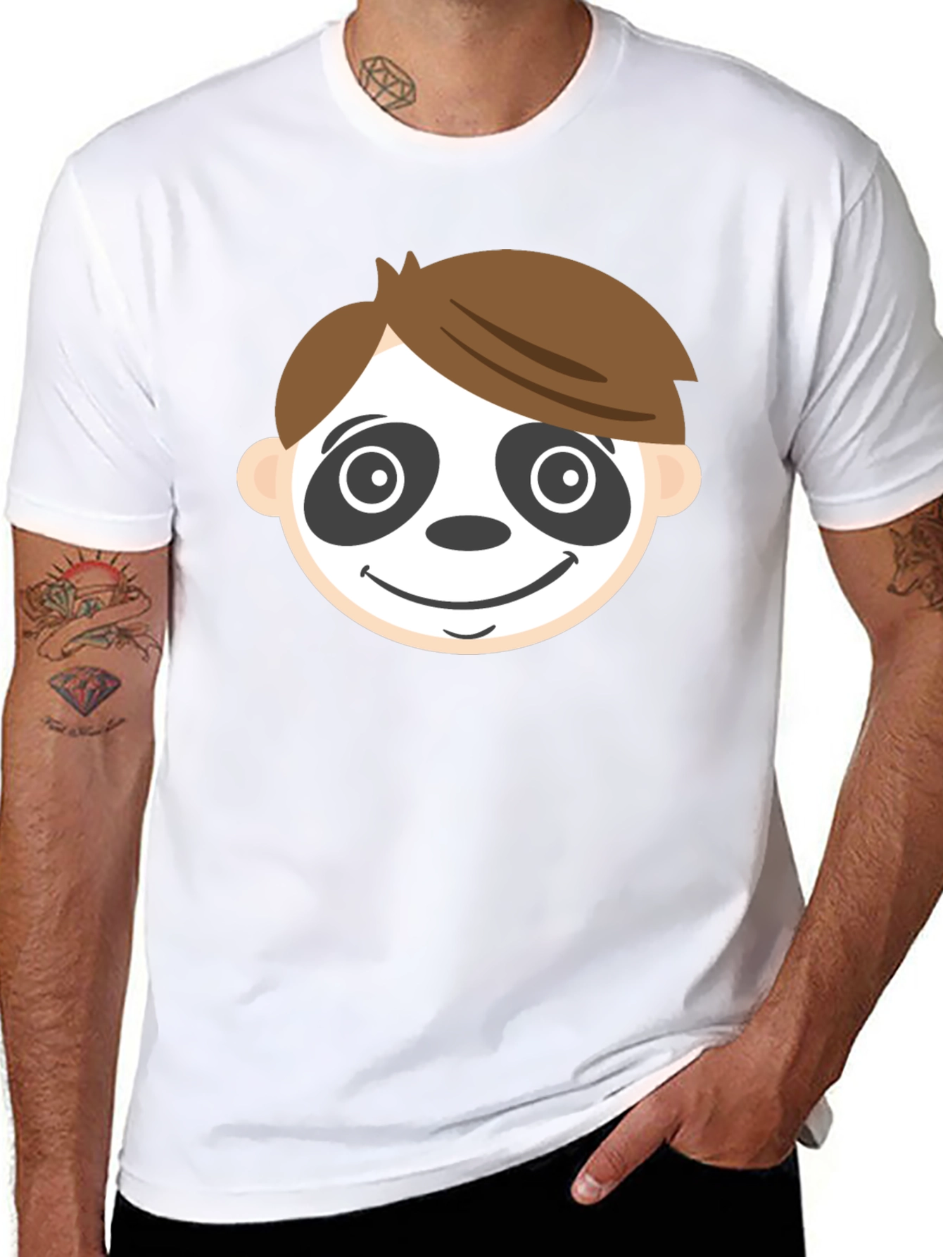 Funny Face Graphic Black T-Shirt