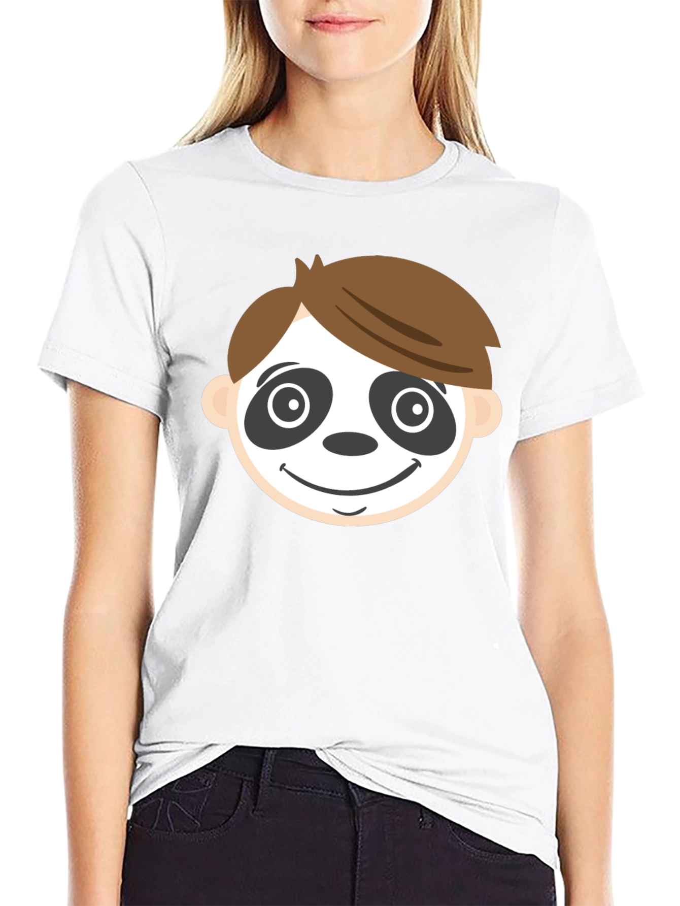 Funny Face Graphic Black T-Shirt