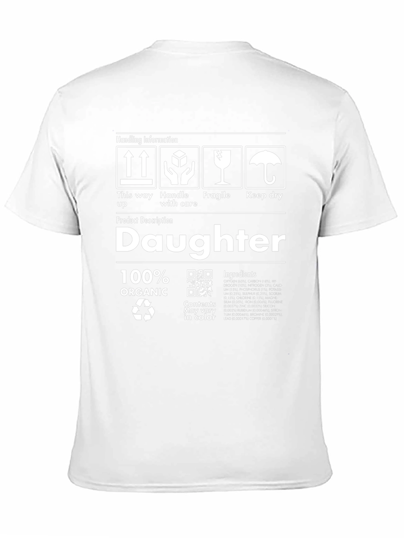 Daughter 100% Organic T-Shirt - Handle with Care