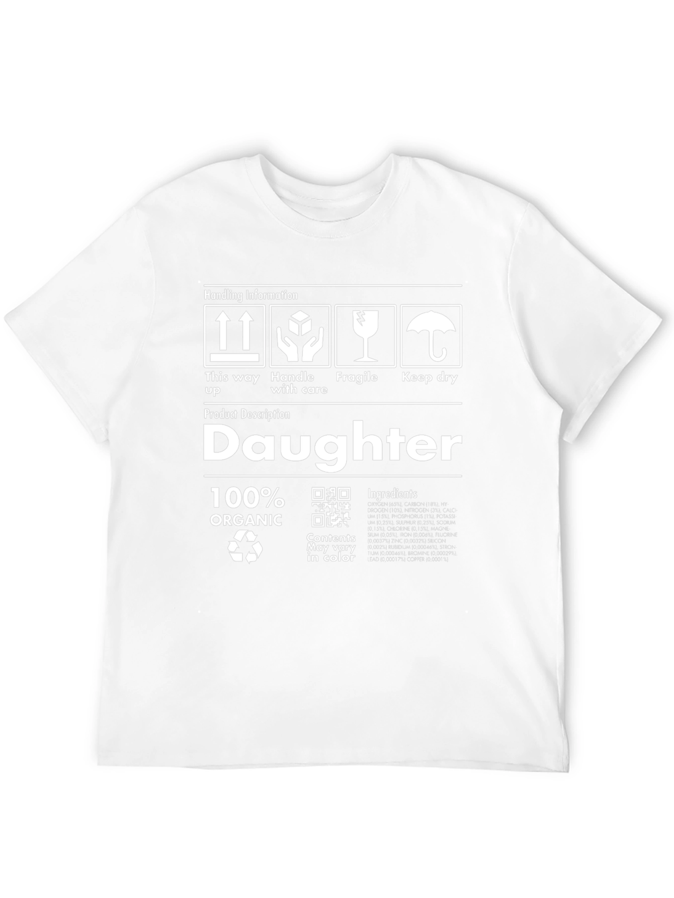 Daughter 100% Organic T-Shirt - Handle with Care