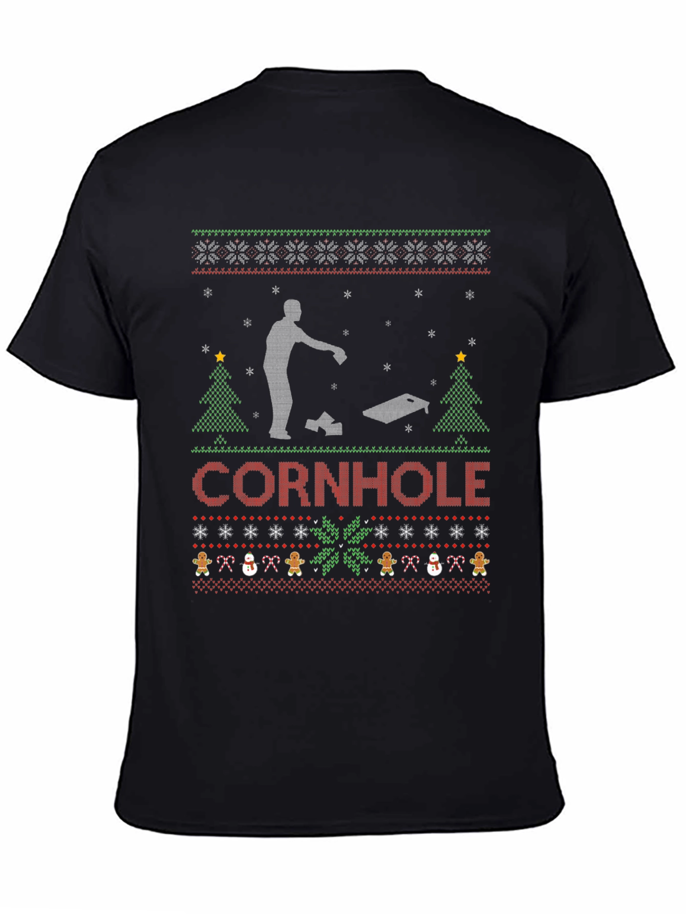 Festive Cornhole Ugly Christmas Sweater T-Shirt