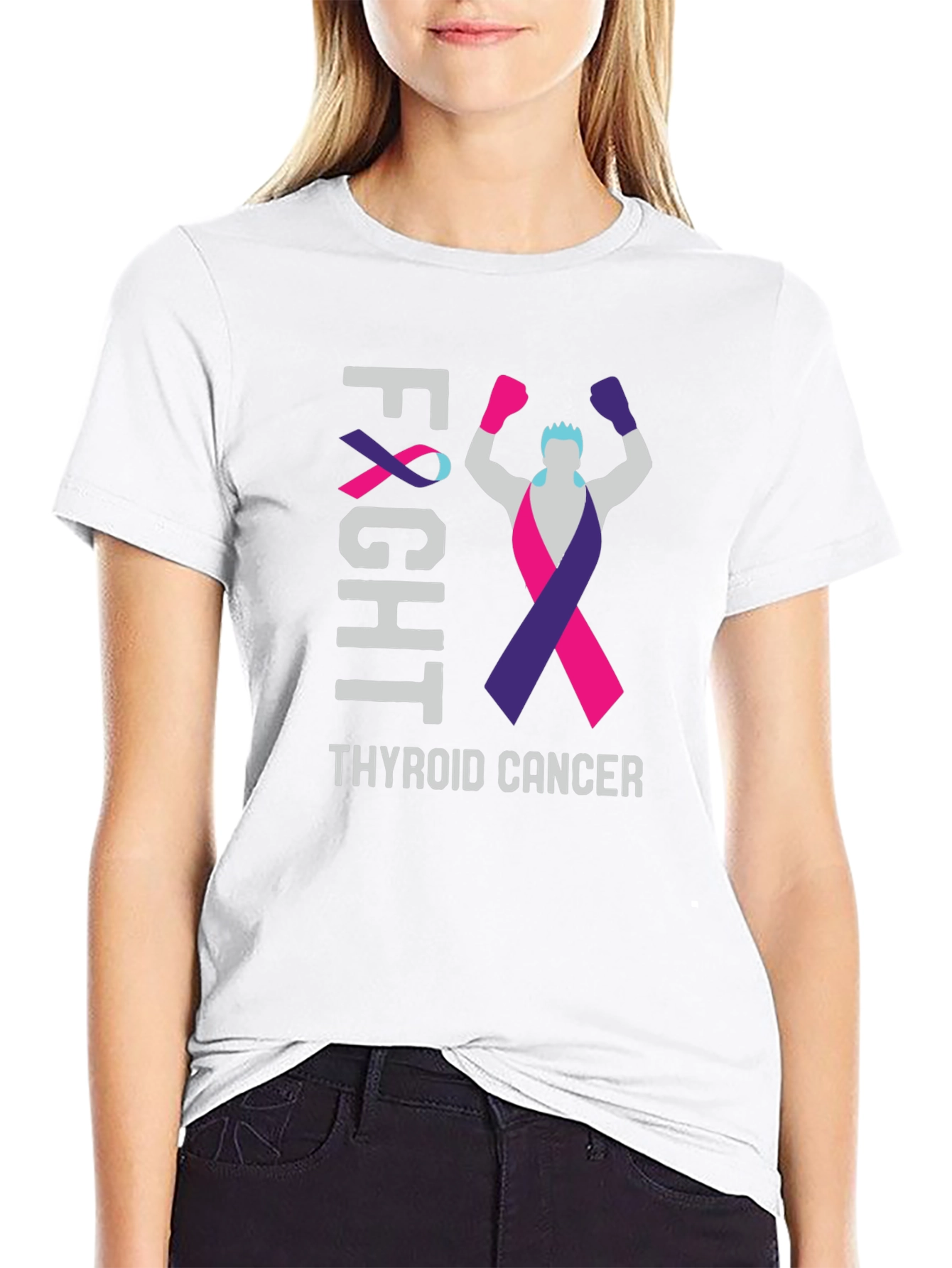 Thyroid Cancer Awareness Fight T-Shirt