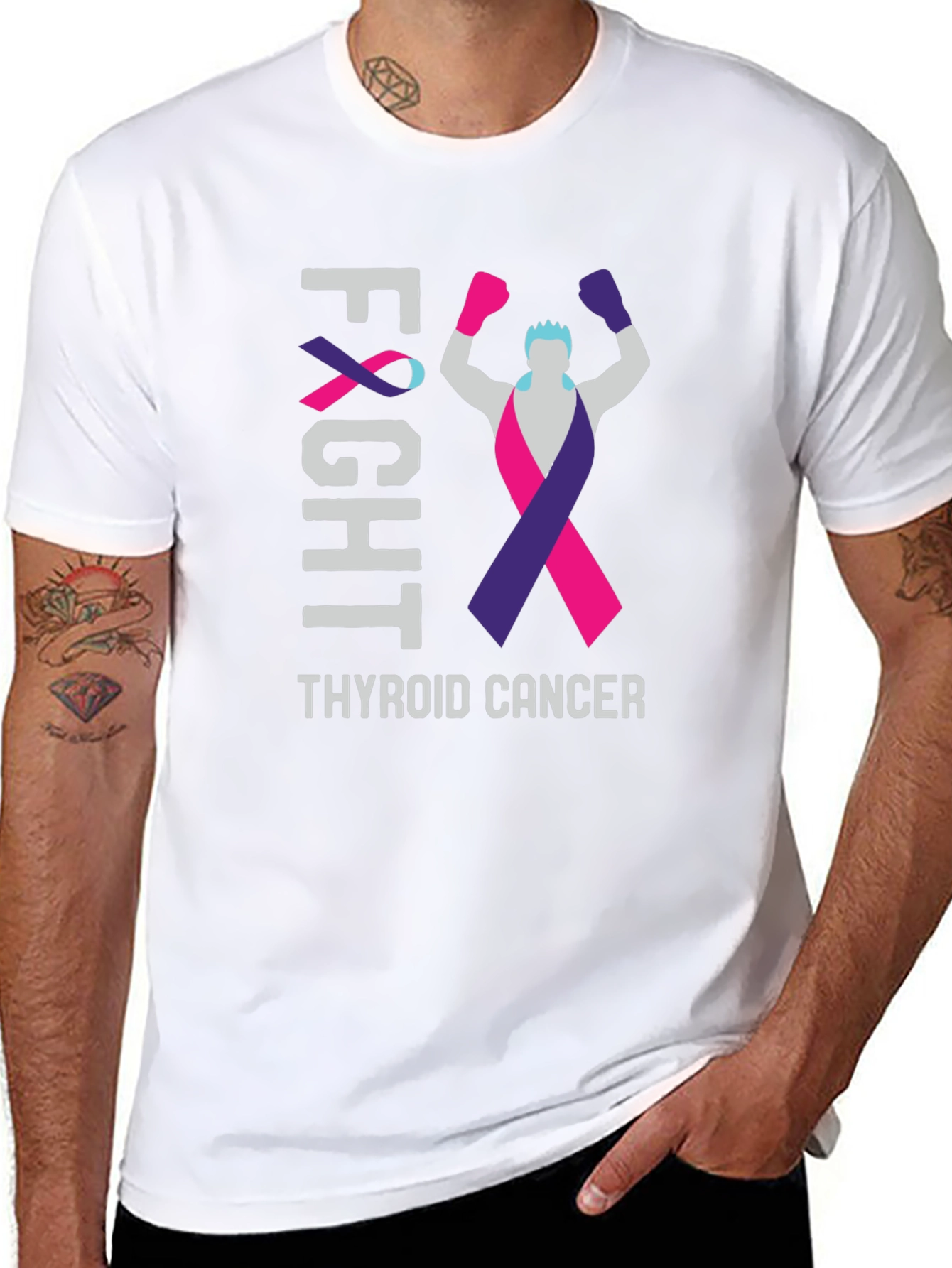 Thyroid Cancer Awareness Fight T-Shirt