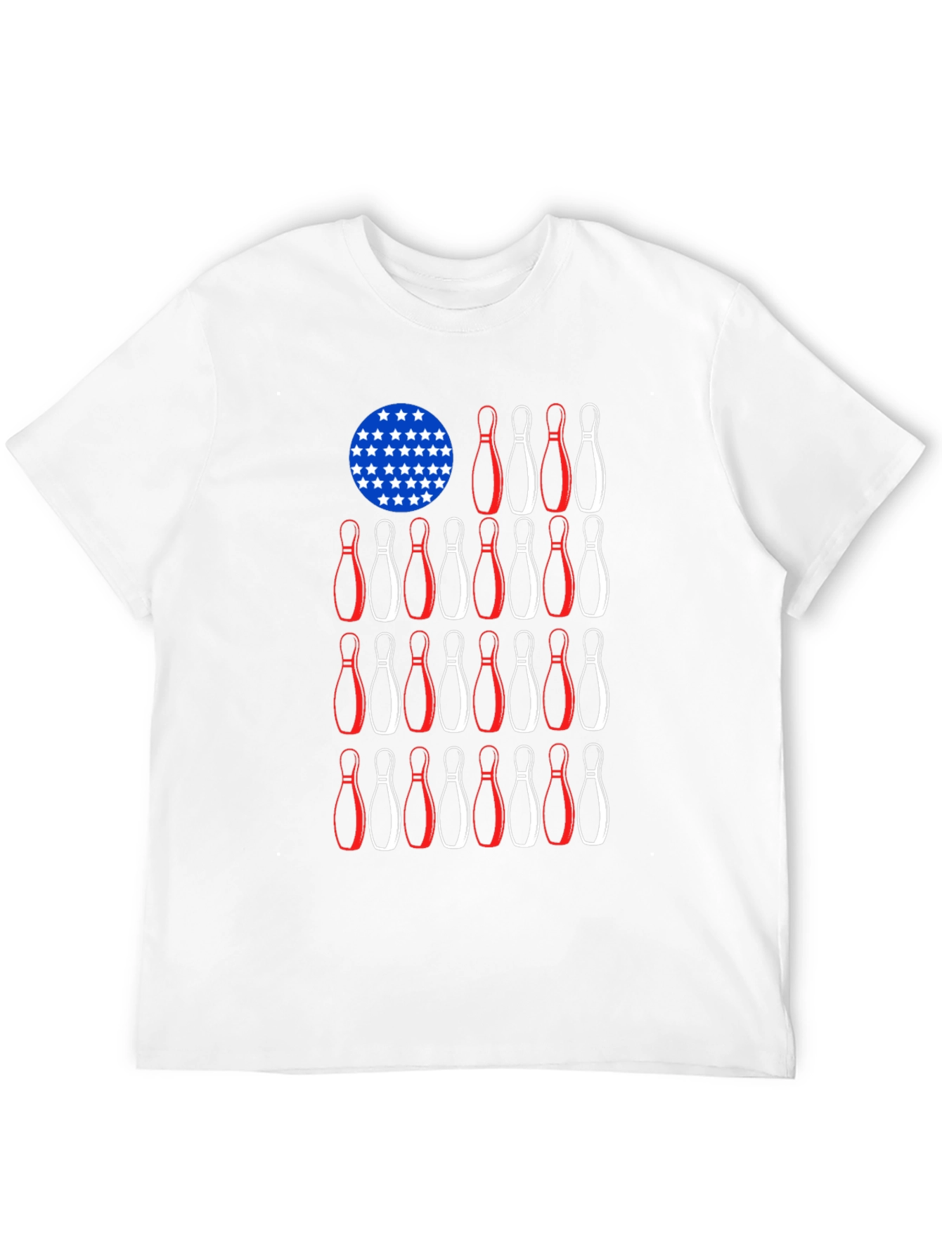 Bowling Pin American Flag T-Shirt