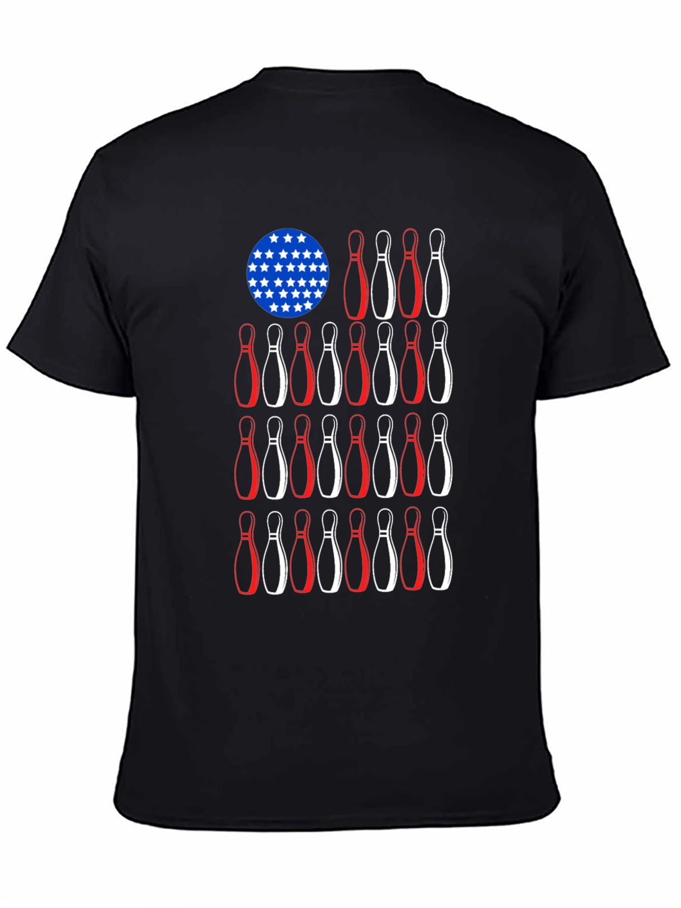 Bowling Pin American Flag T-Shirt