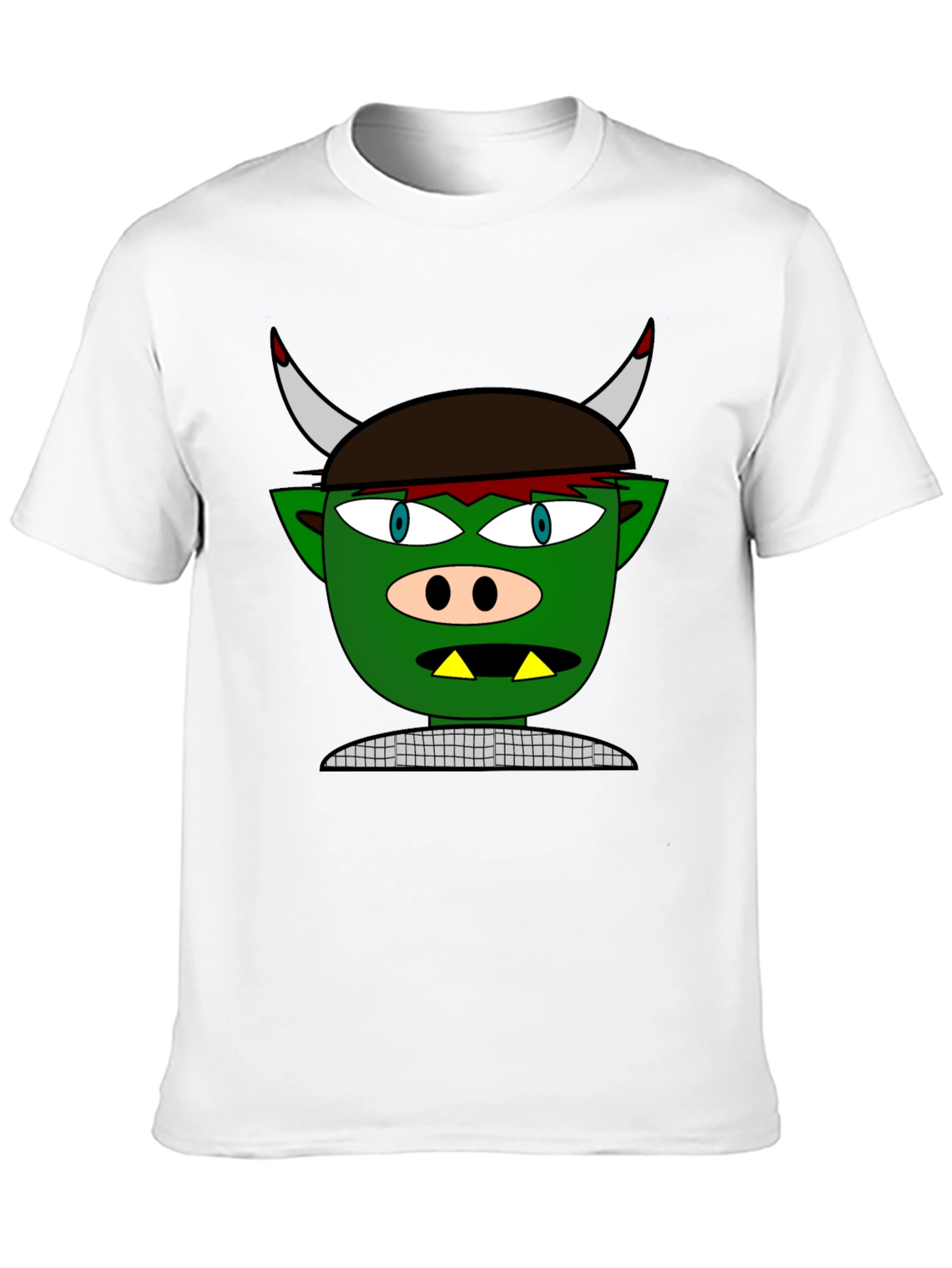 Cartoon Troll Graphic Tee - Black Cotton T-Shirt