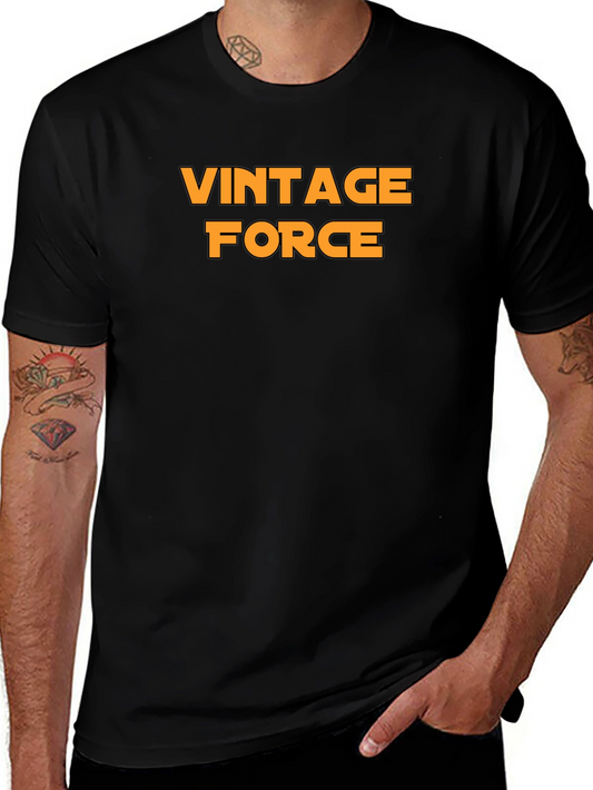 Vintage Force Graphic T-Shirt - Black