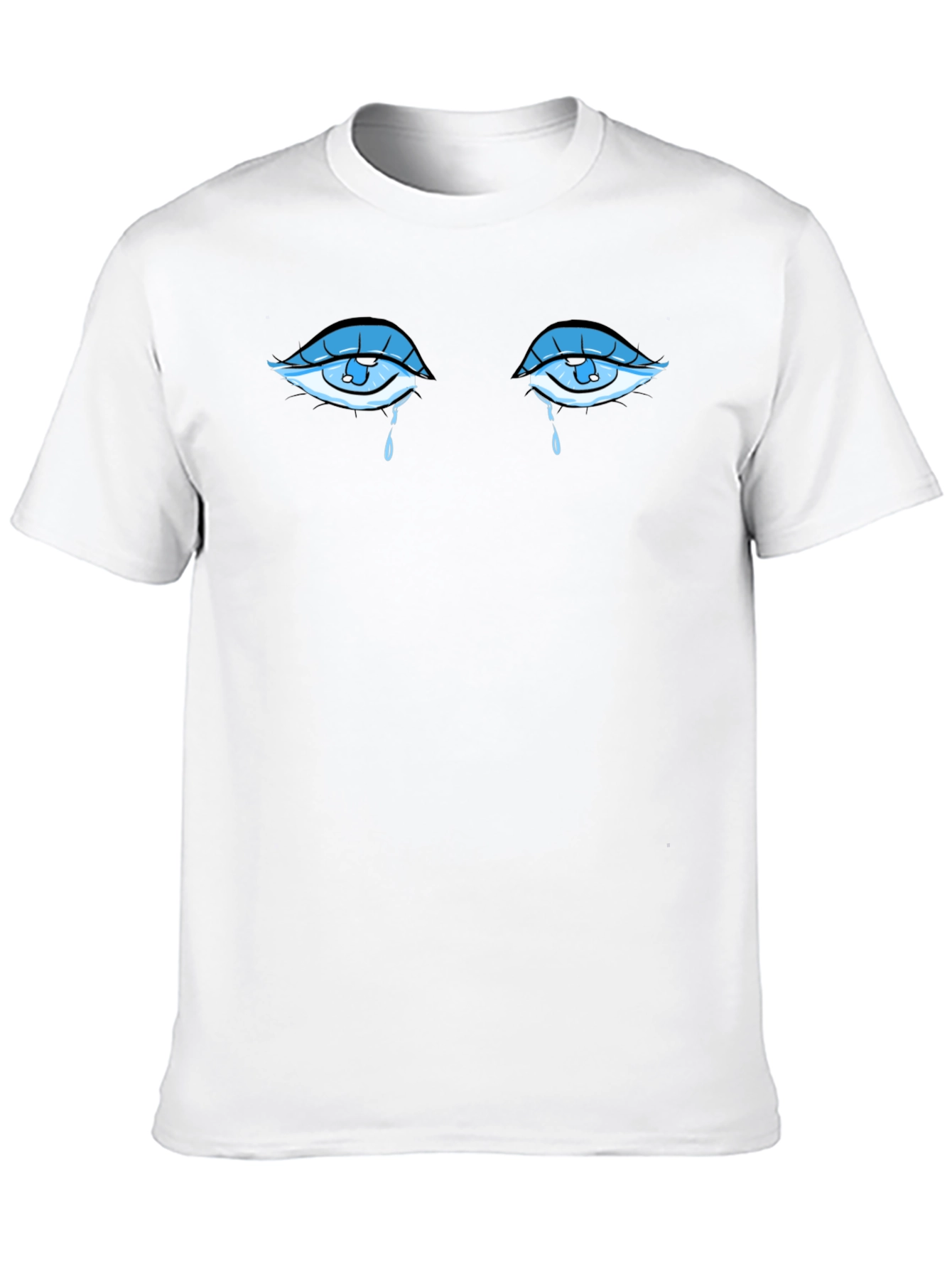 Crying Eyes Graphic Tee - Stylish Comfort