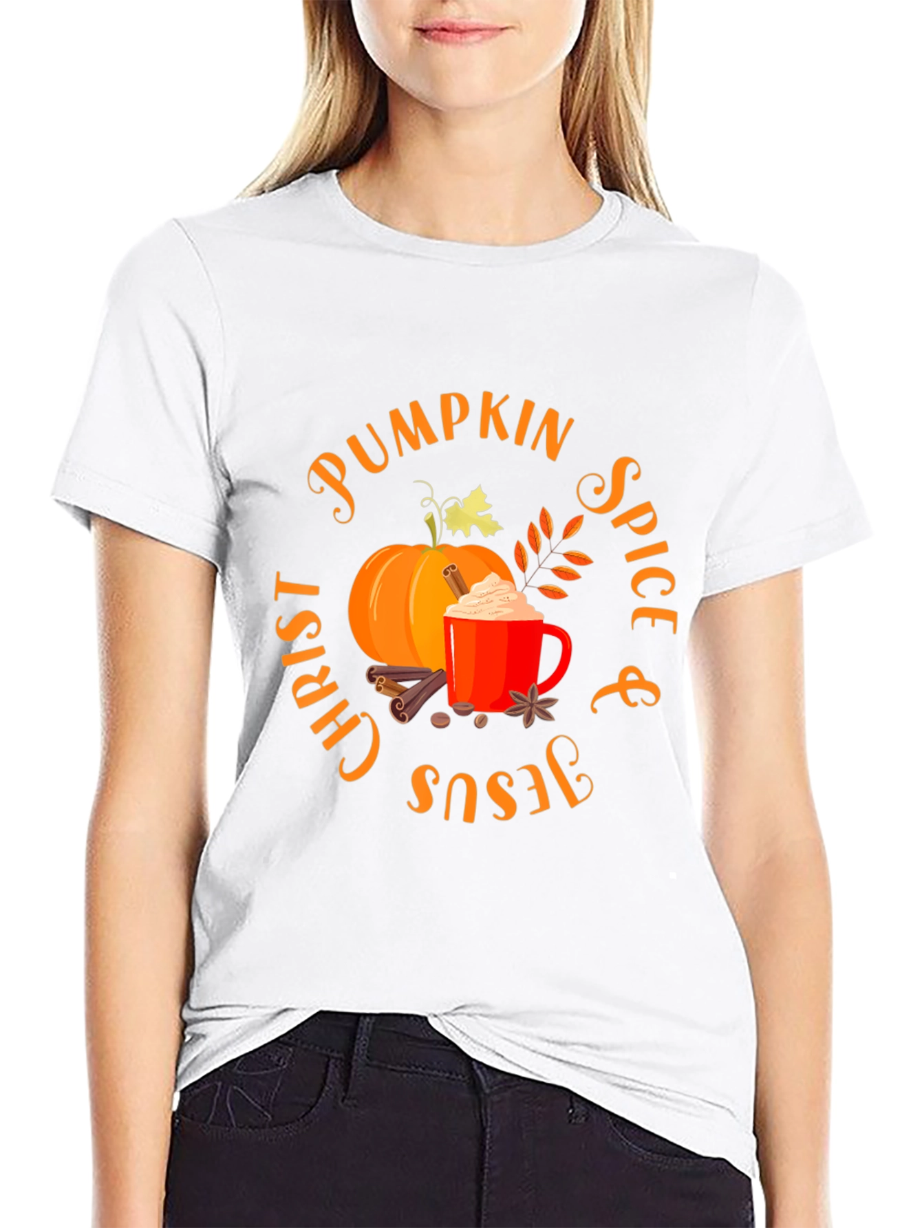 Pumpkin Spice Christ & Jesus Shirt