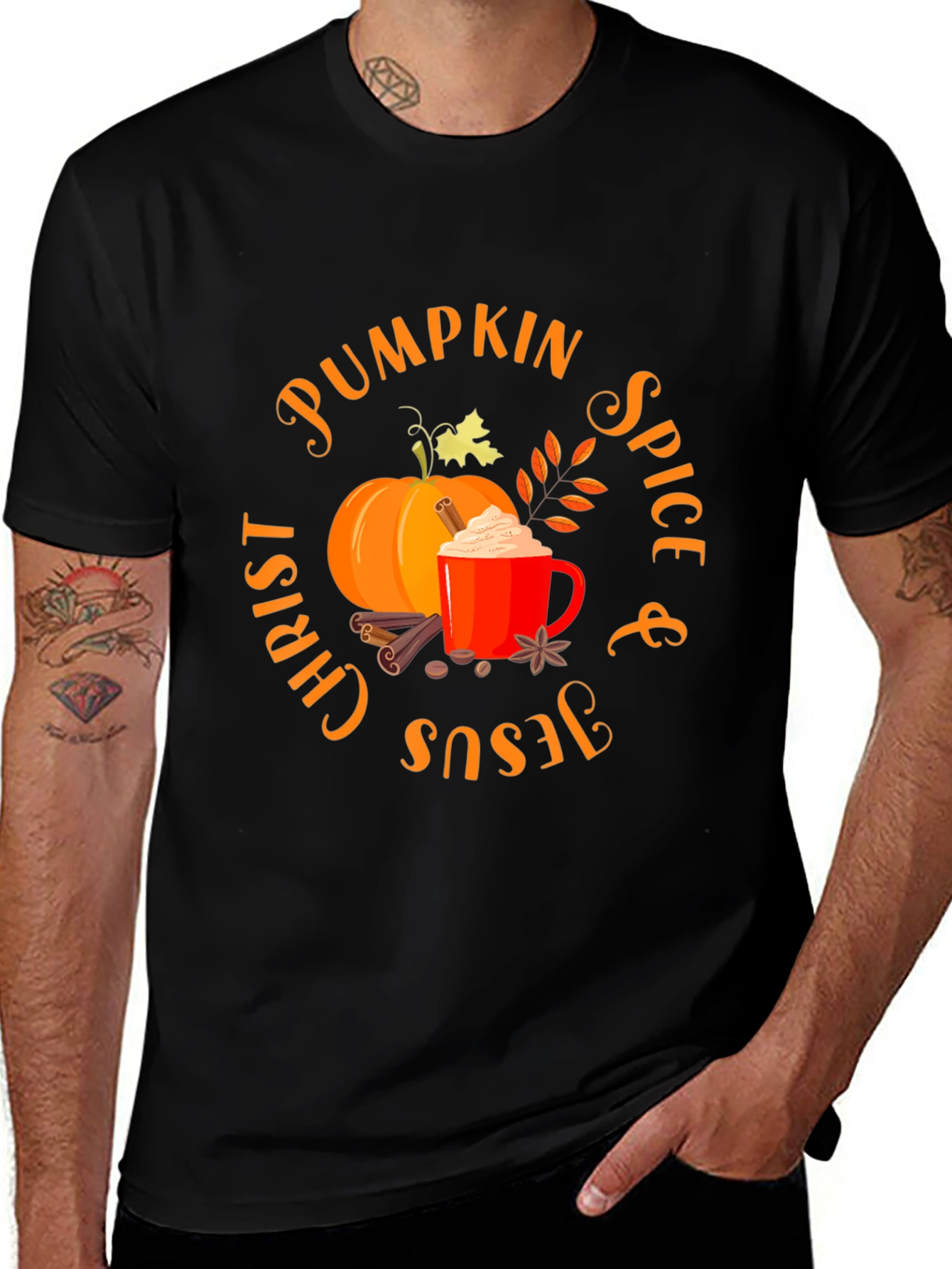 Pumpkin Spice Christ & Jesus Shirt