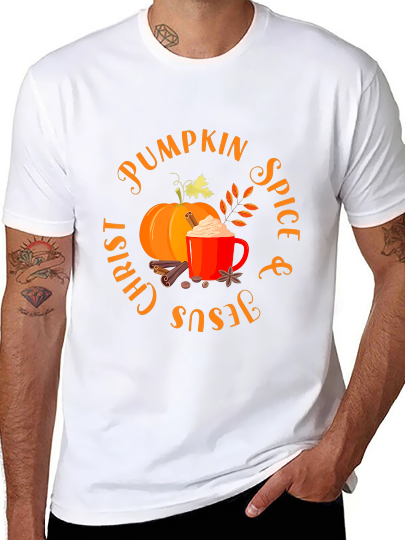 Pumpkin Spice Christ & Jesus Shirt