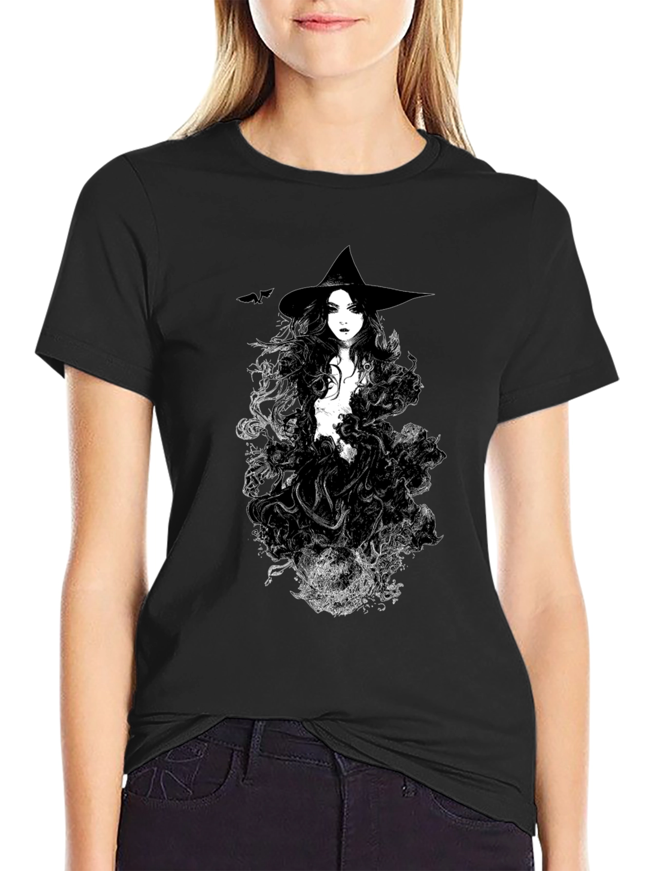 Witch Graphic Black T-Shirt