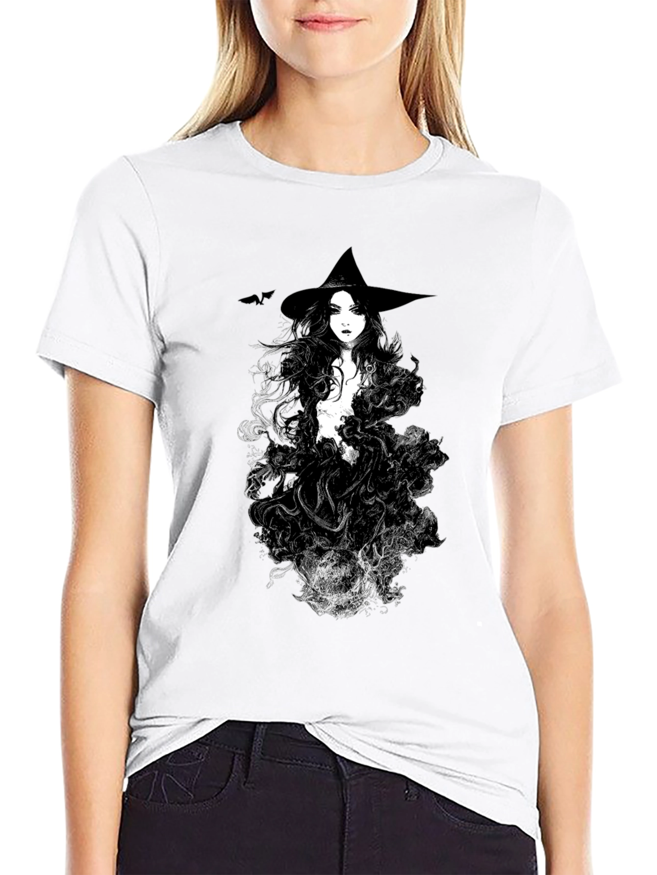 Witch Graphic Black T-Shirt