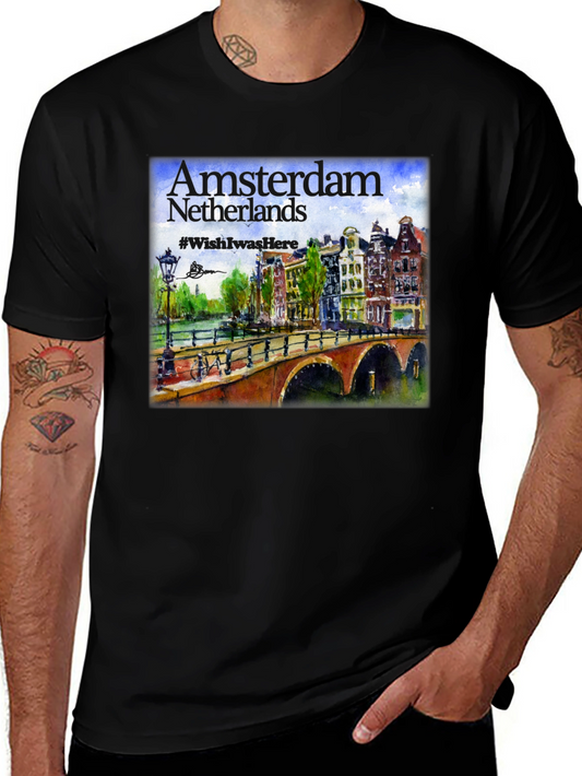 Amsterdam Netherlands #WishIWasHere Graphic T-Shirt