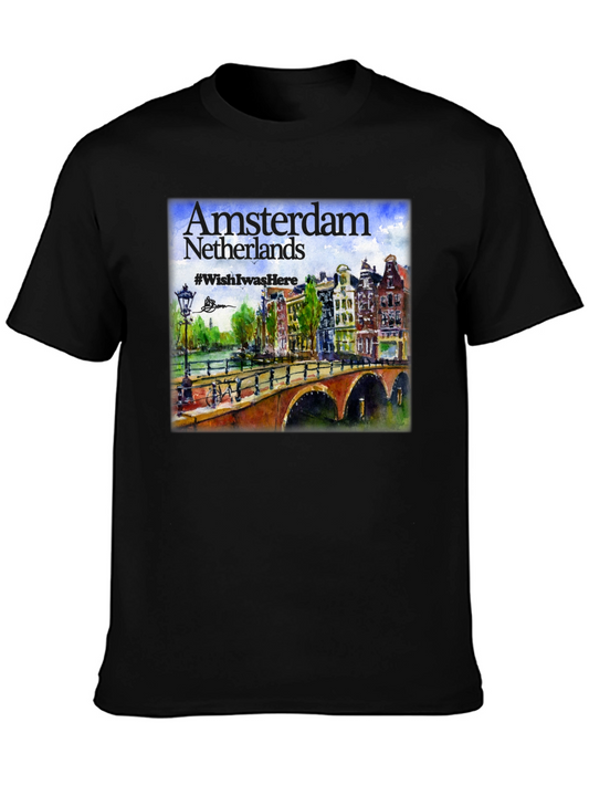 Amsterdam Netherlands #WishIWasHere Graphic T-Shirt