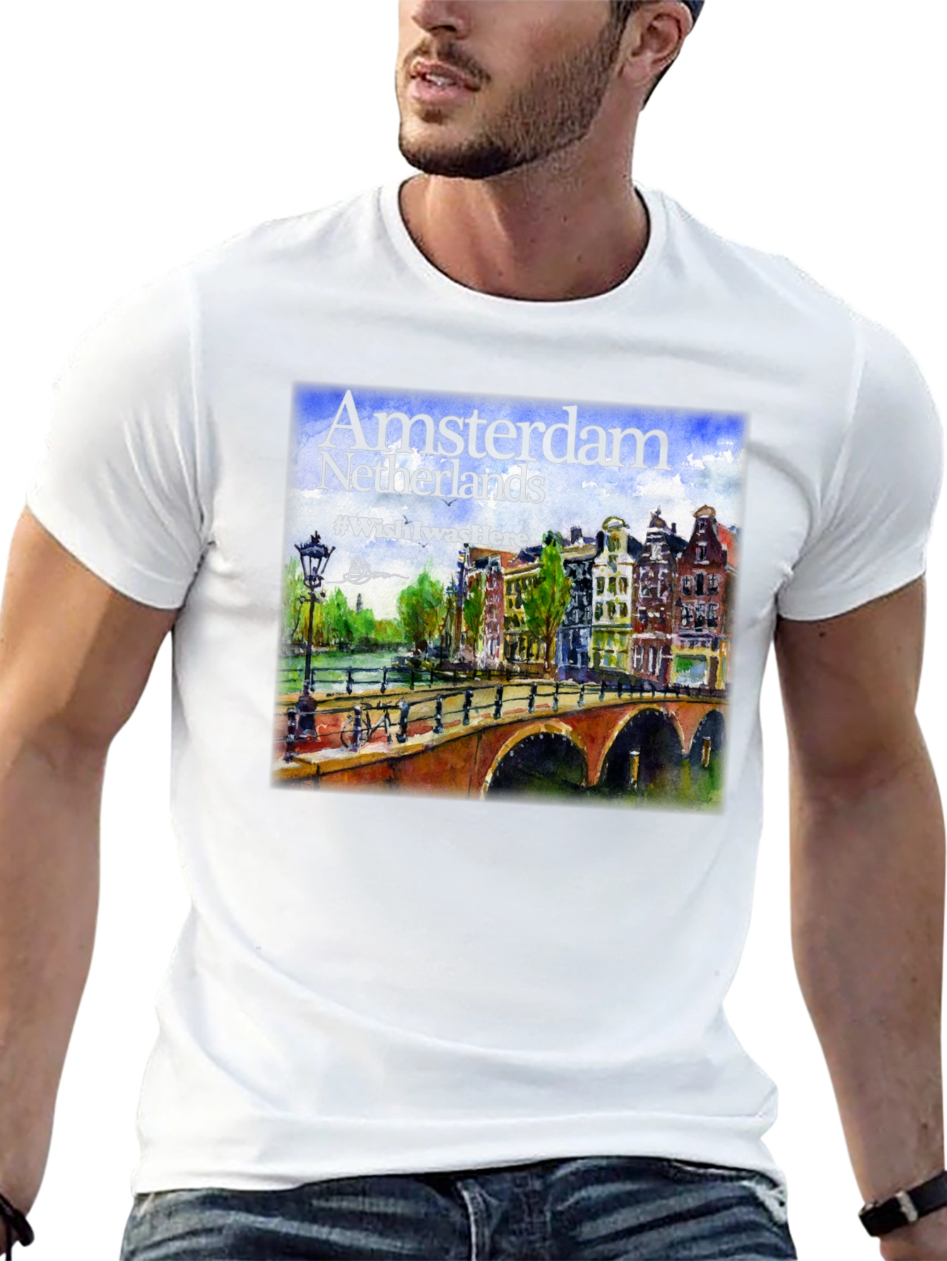 Amsterdam Netherlands #WishIWasHere Graphic T-Shirt