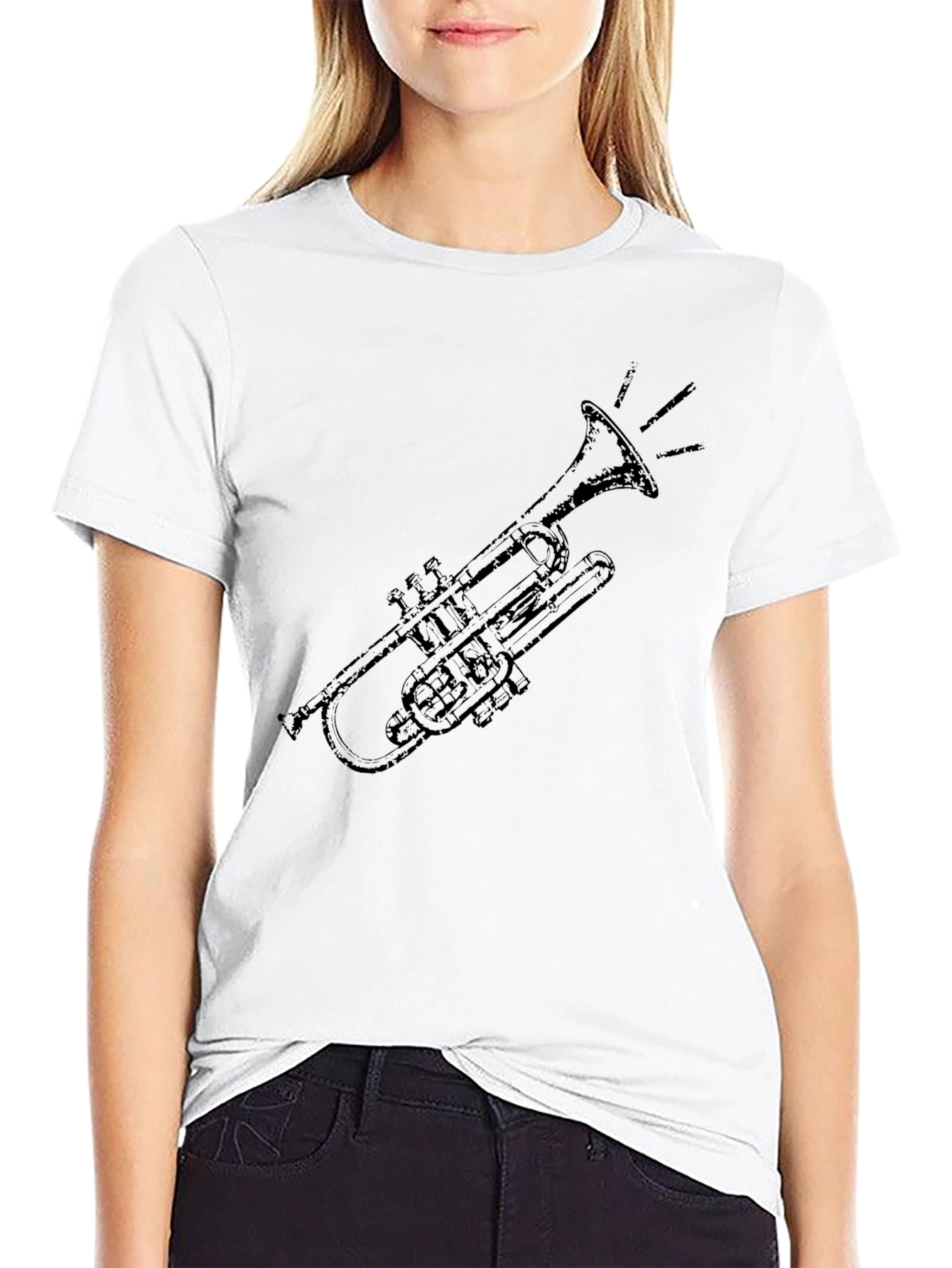 Trumpet Graphic Tee - Classic Music Style