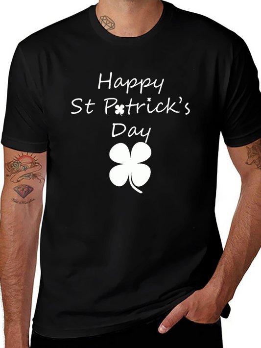 Happy St. Patricks Day Black T-Shirt